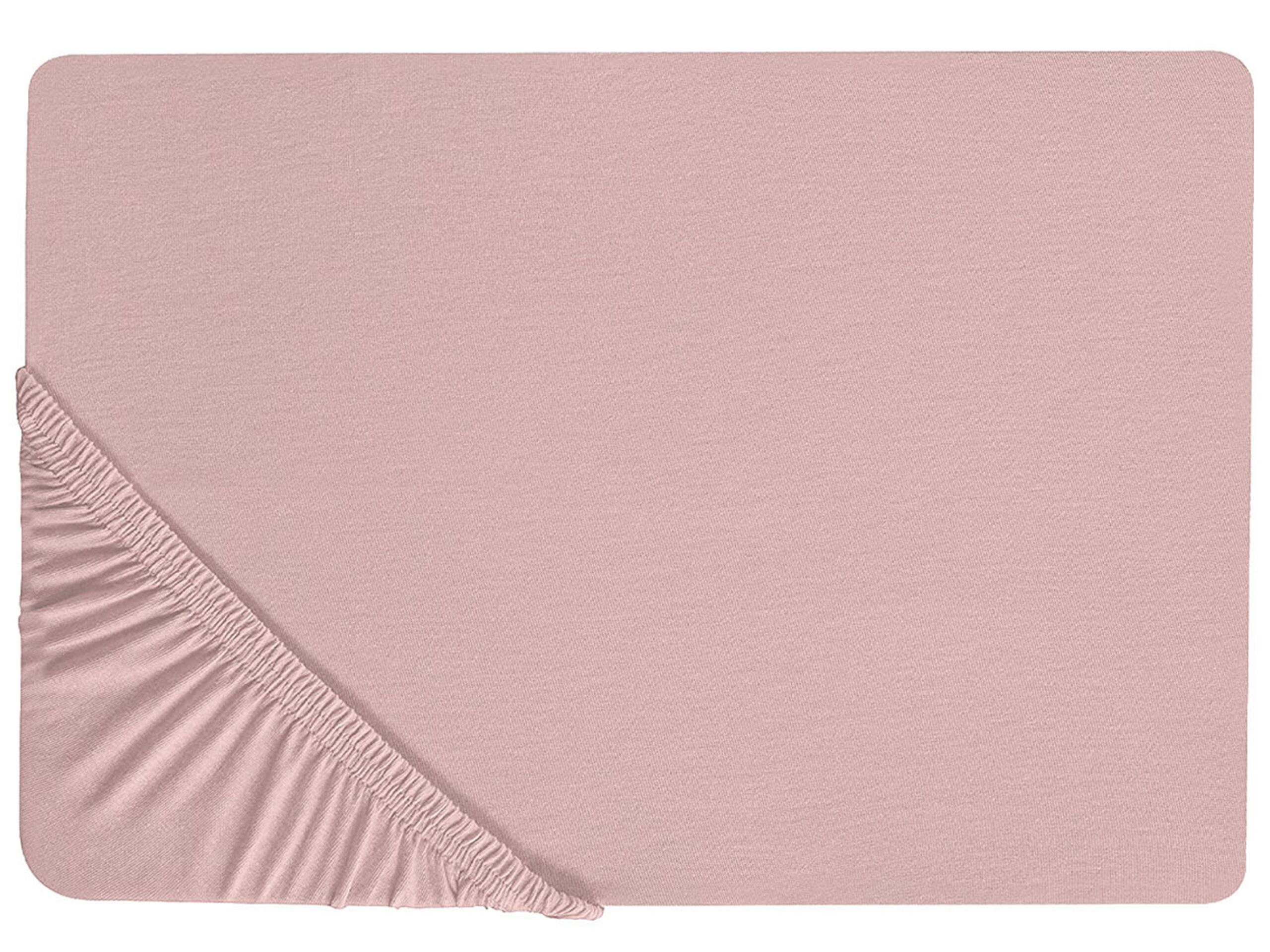 Cotton Fitted Sheet 90 x 200 cm Pink HOFUF