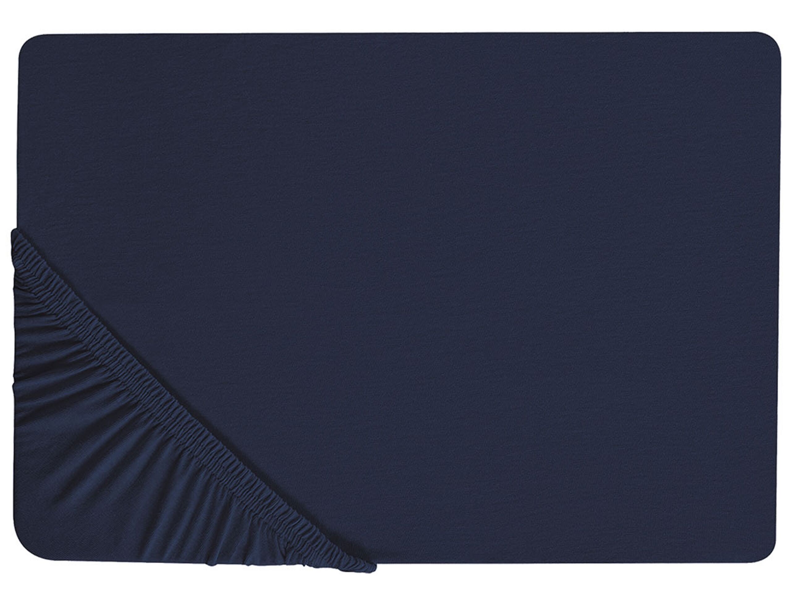 Cotton Fitted Sheet 200 x 200 cm Navy Blue HOFUF
