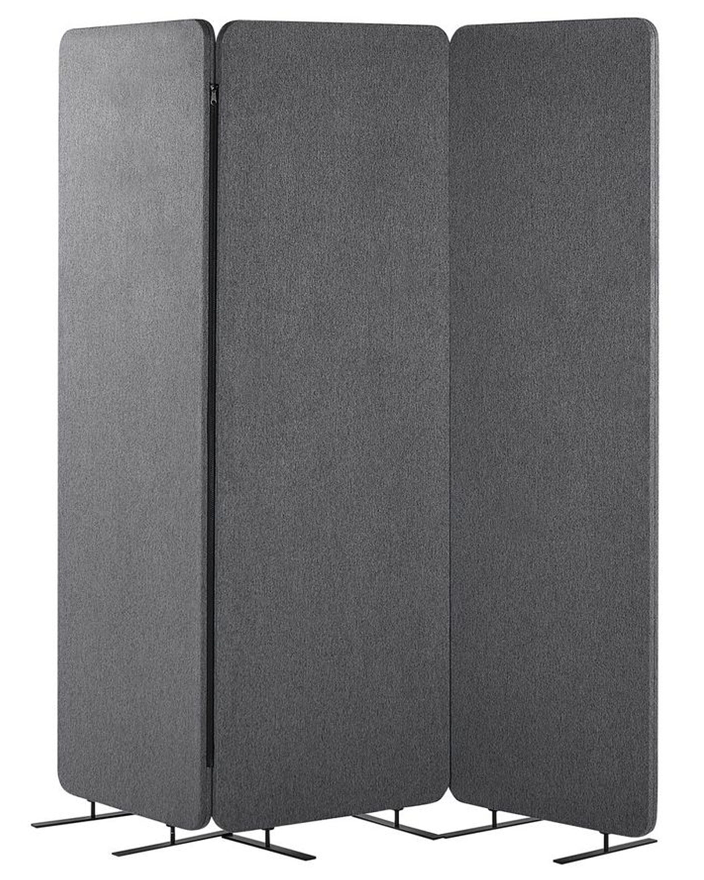 3 Panel Room Divider 184 x 184 cm Grey STANDI