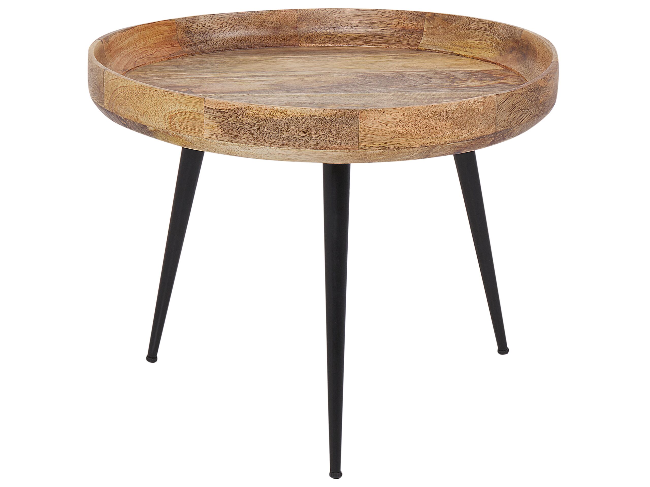 Mango Wood Coffee Table Light and Black EDNA