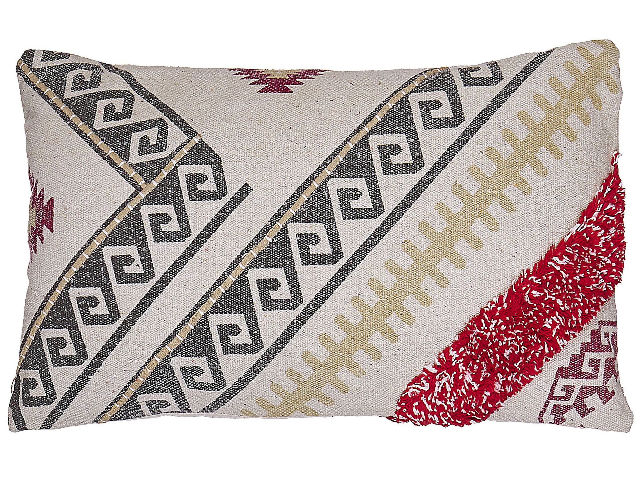Cotton Cushion Geometric Pattern 30x50cm Multicolour