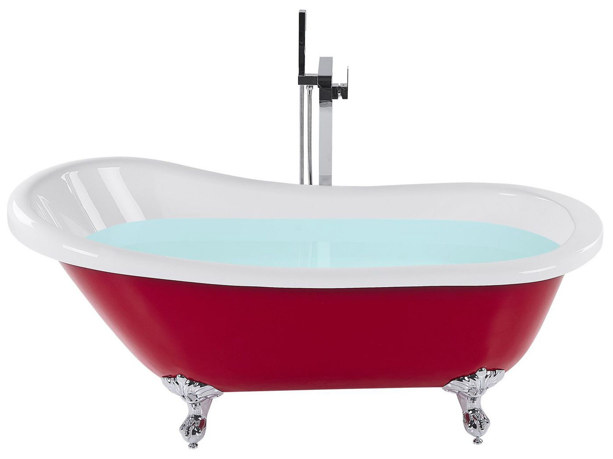 Freestanding Bath 1700 x 760 mm Red CAYMAN