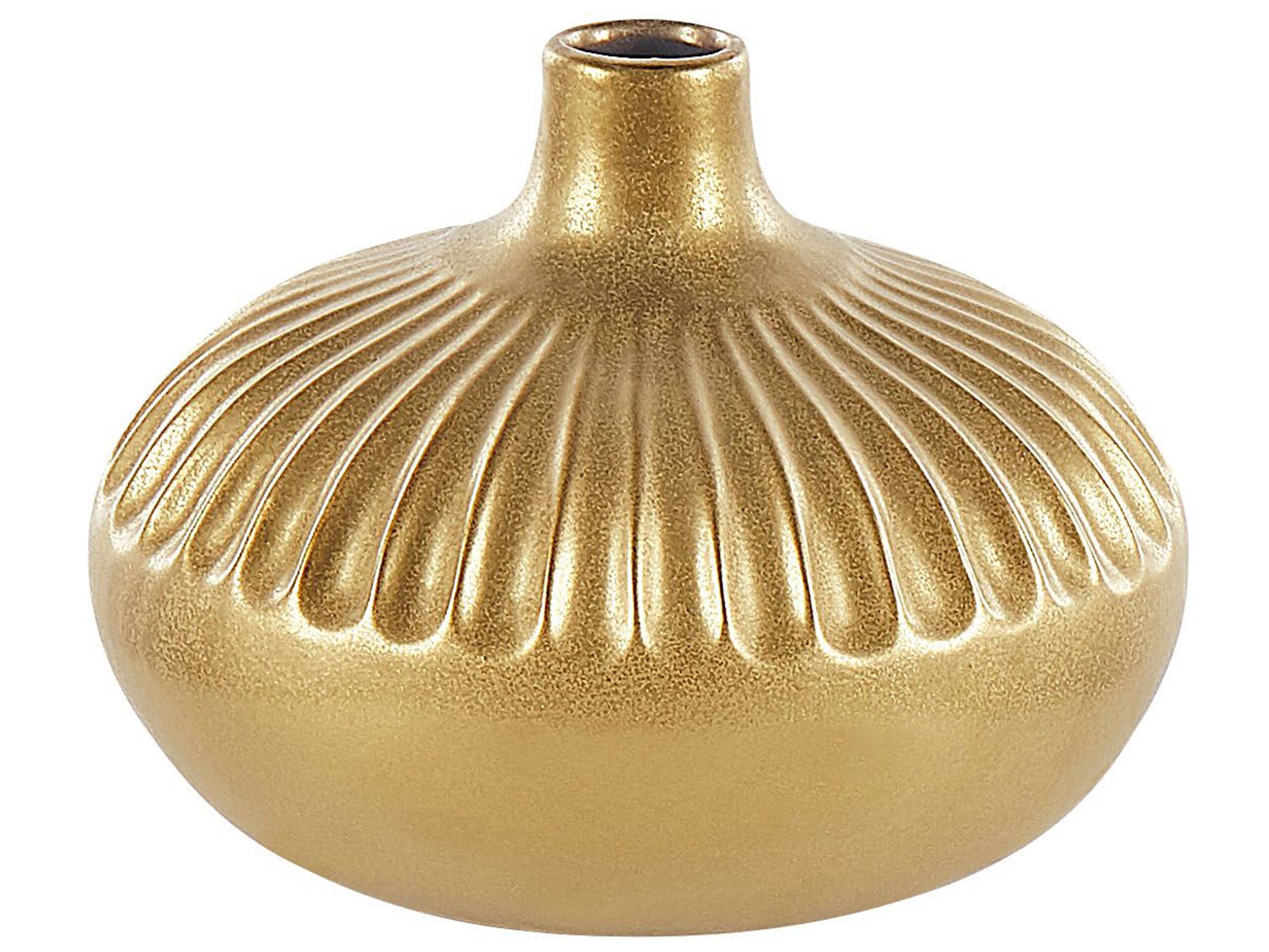 Stoneware Decorative Vase 20 Gold
