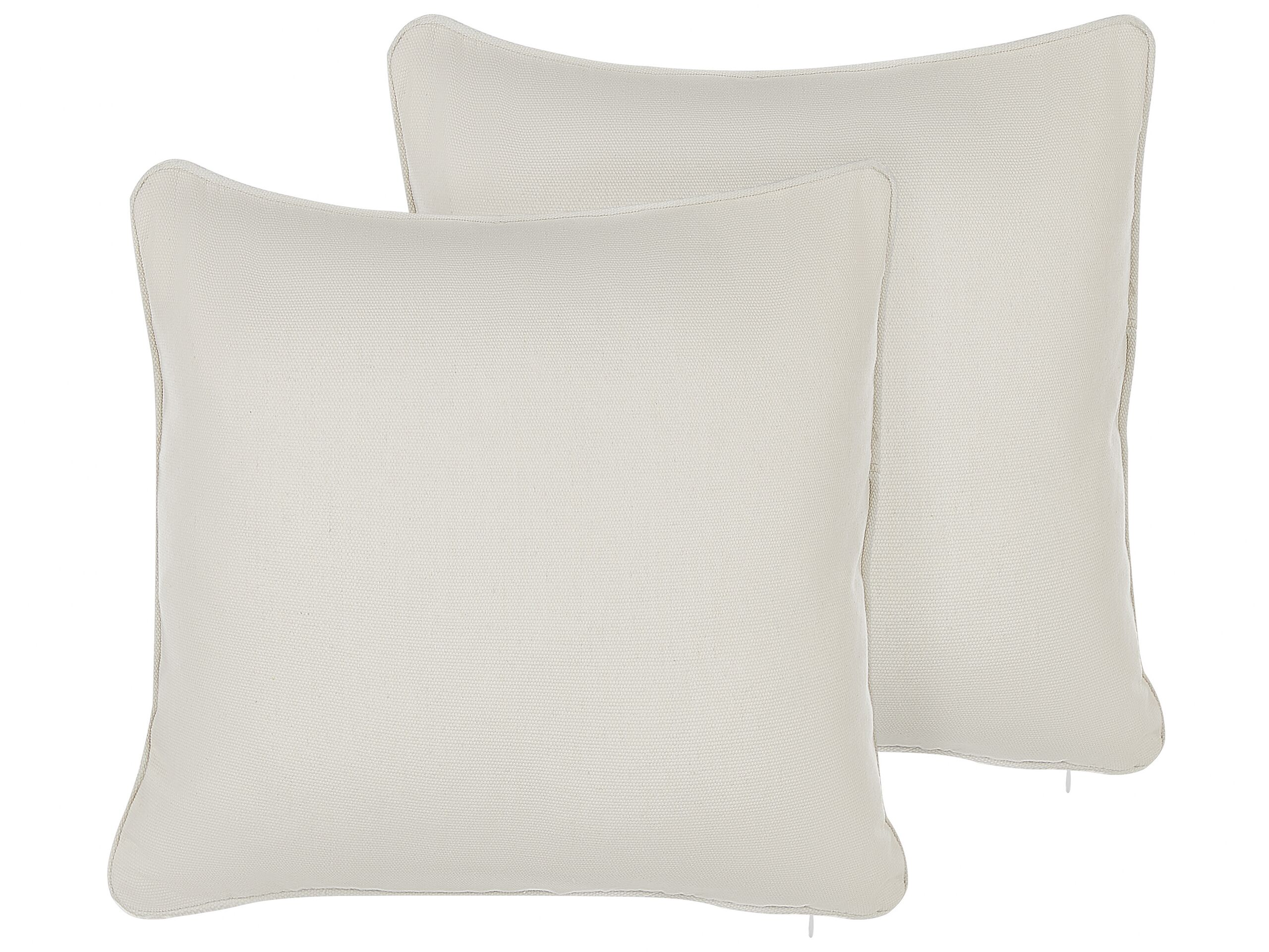 Set of 2 Cushions 45x45cm White