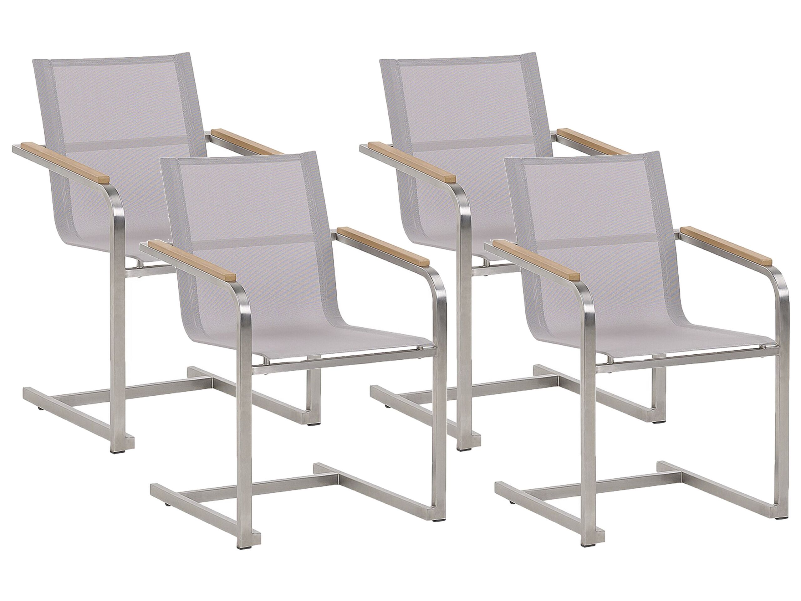 Set of 4 Garden Chairs Beige COSOLETO