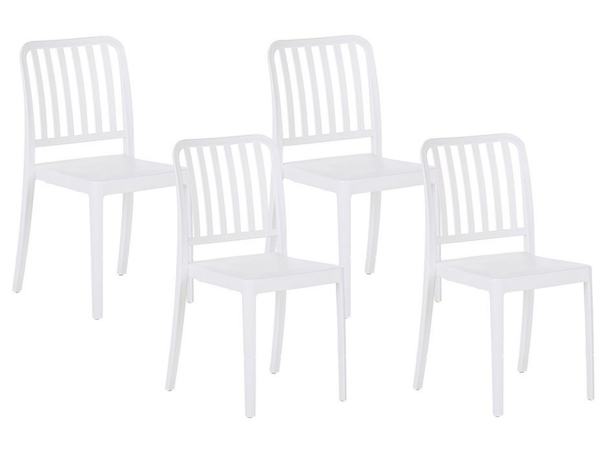 Set of 4 Garden Chairs White SERSALE