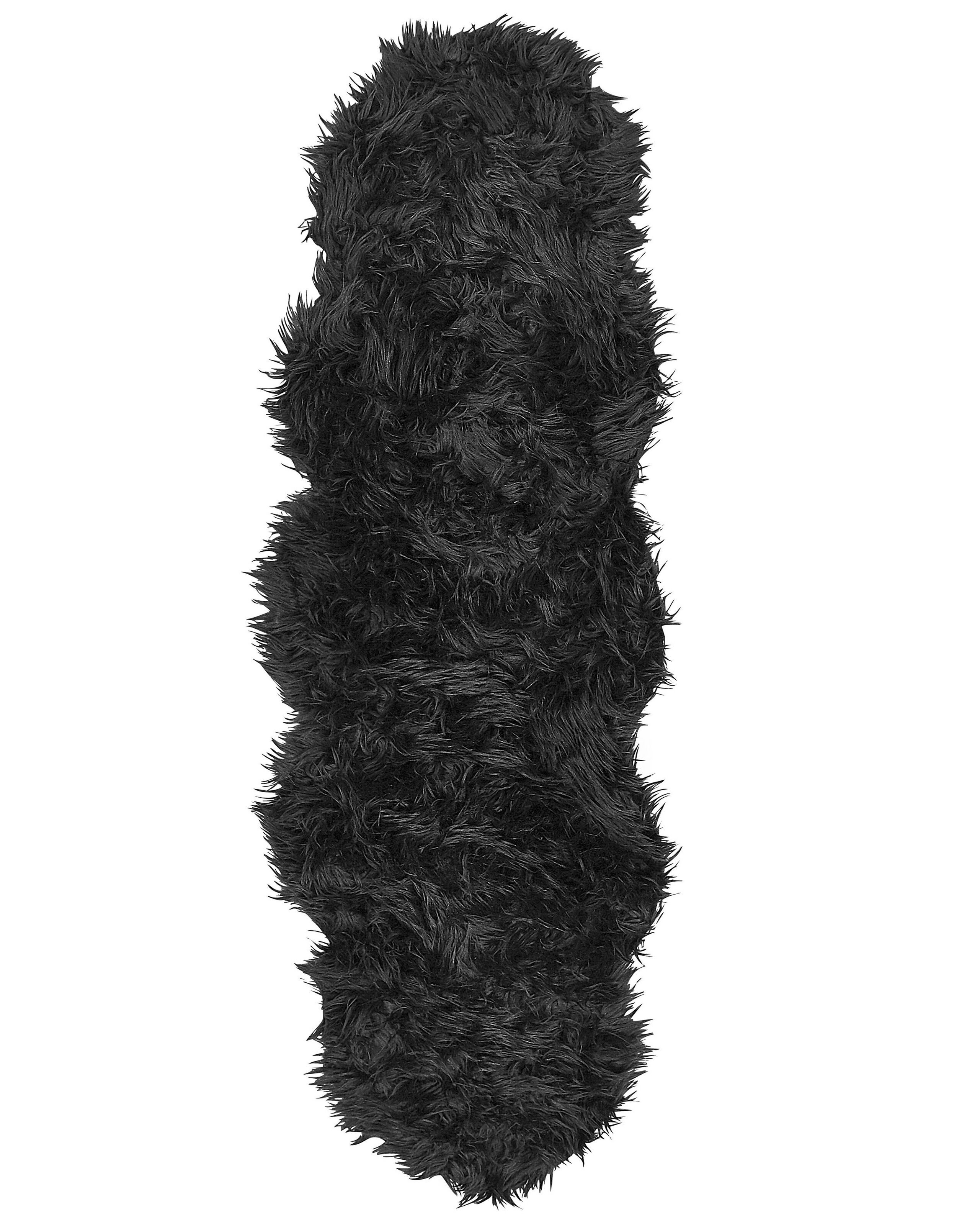Faux Sheepskin Rug Black MAMUNGARI