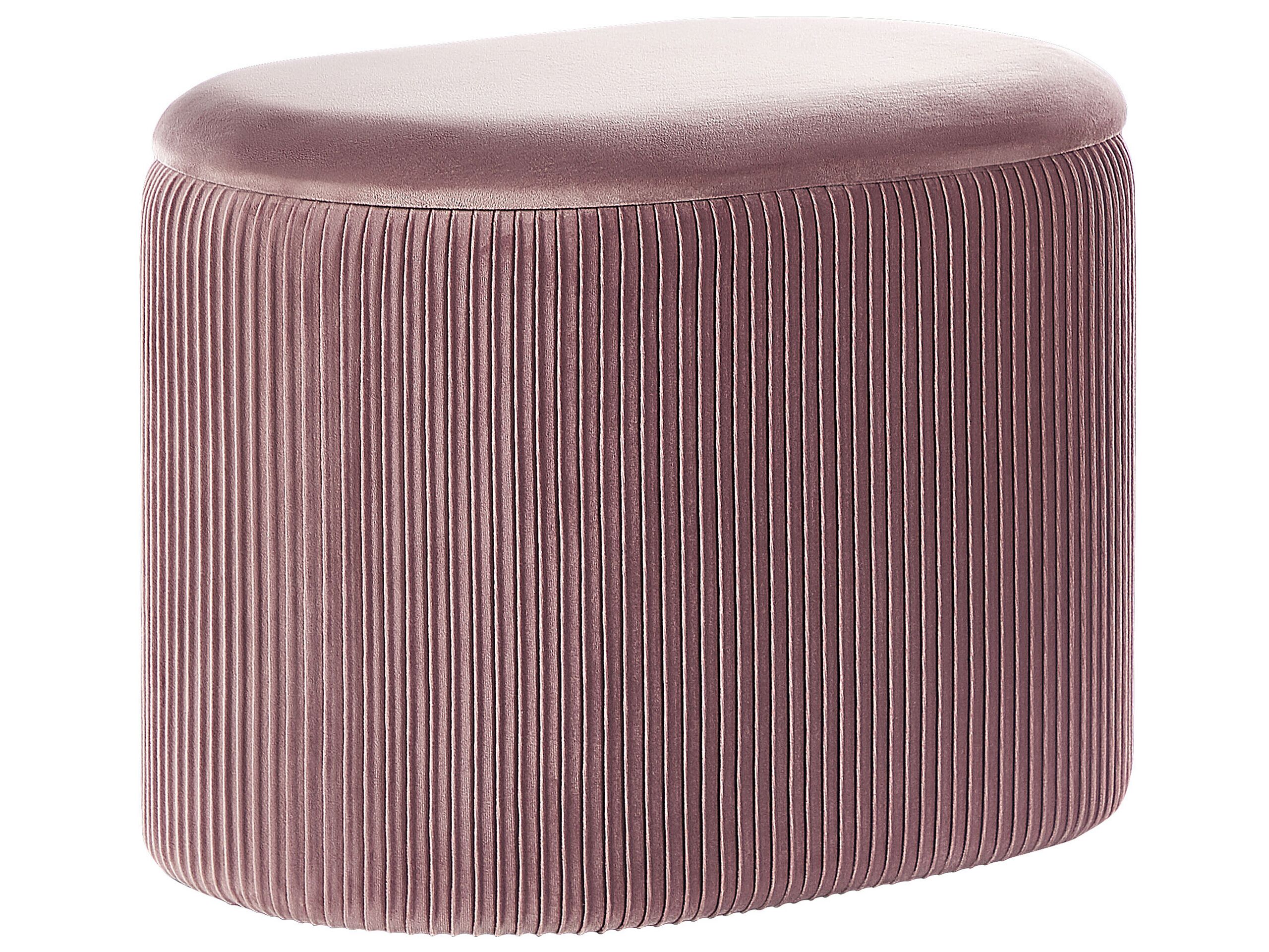 Velvet Storage Pouffe Pink RICHLAND