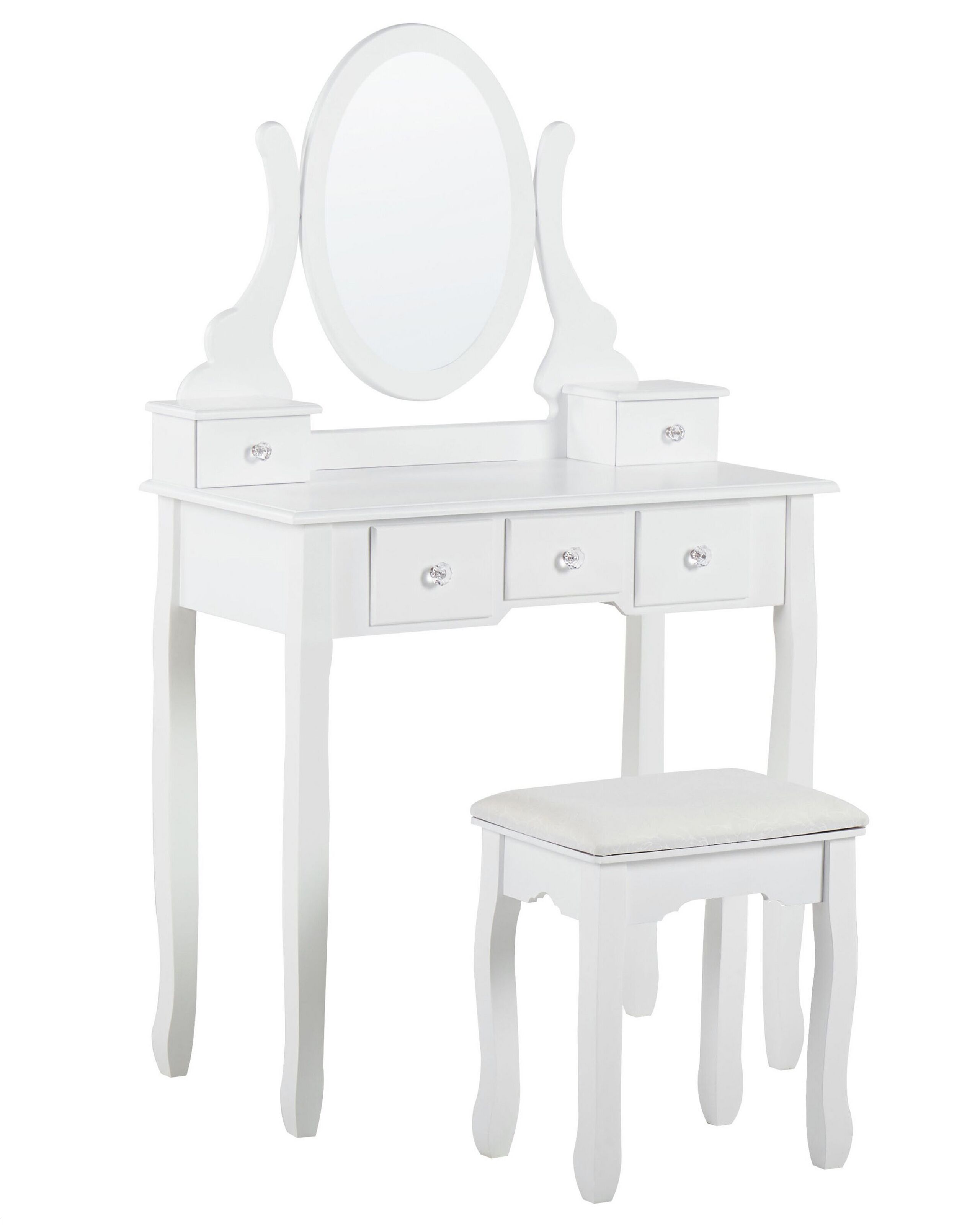 Dressing Table - VINMAX 5 Drawer Dresser White 38cm