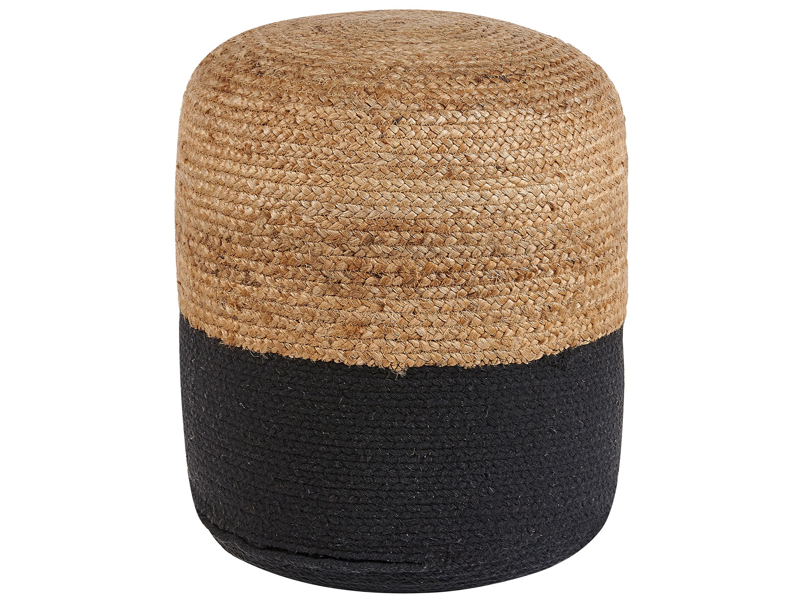 Jute Woven Pouffe Black DALAMA