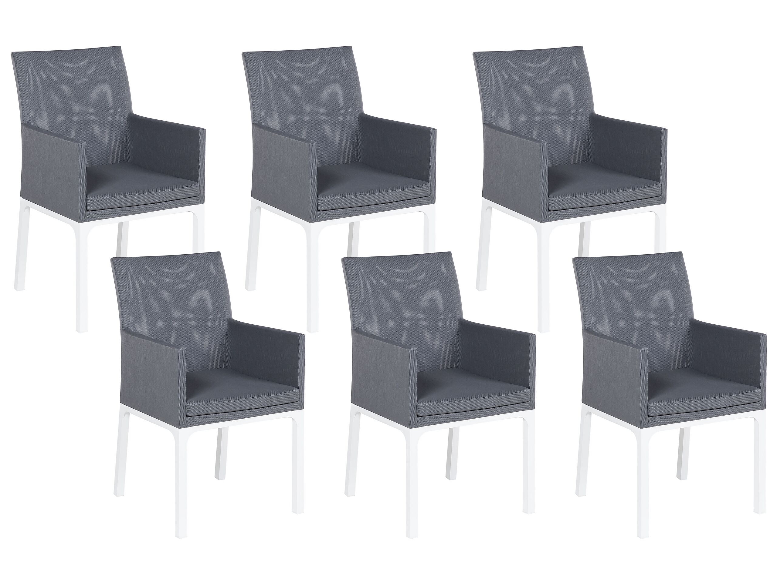 Set of 6 Garden Chairs Grey BACOLI