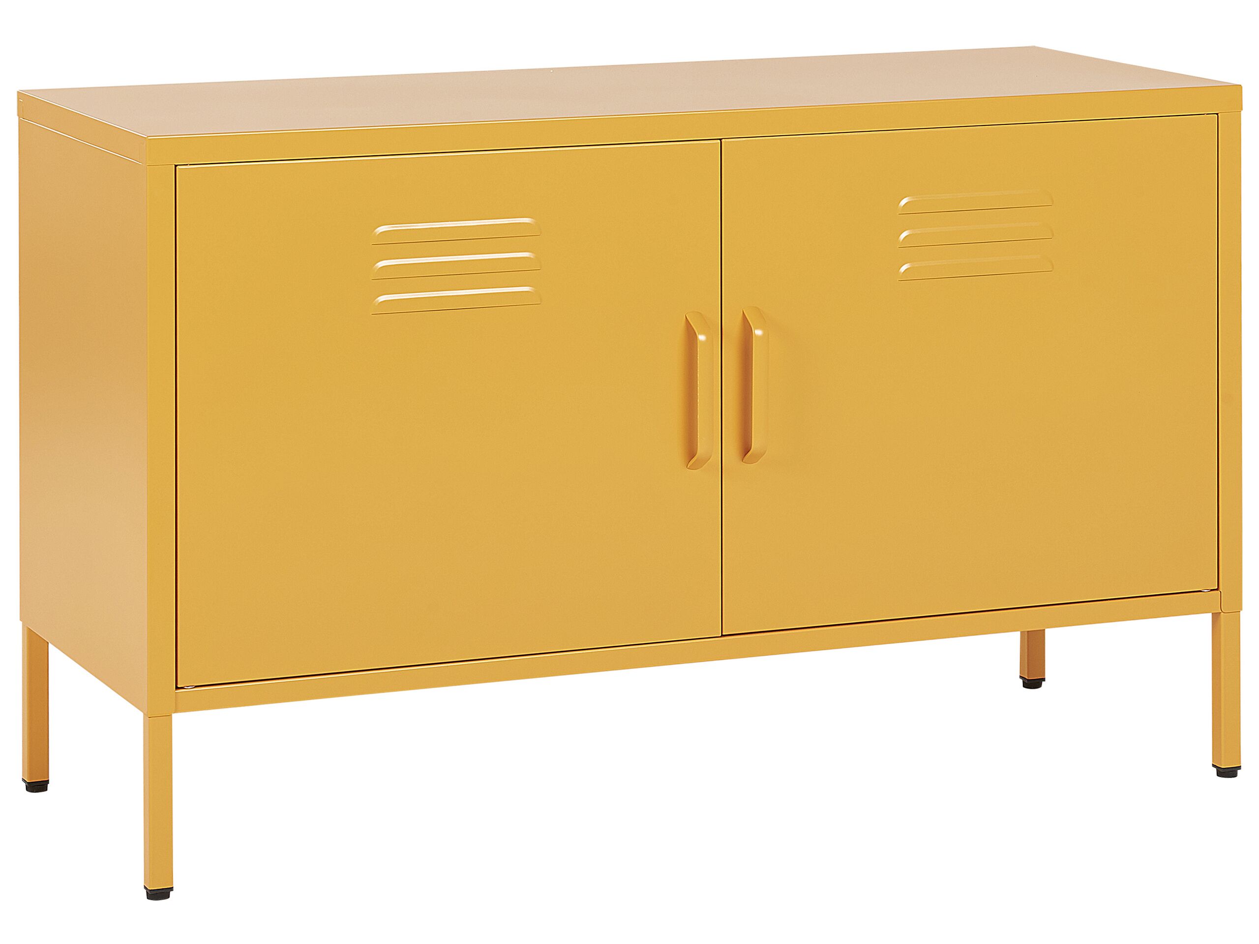 2 Door Metal Sideboard Yellow URIA