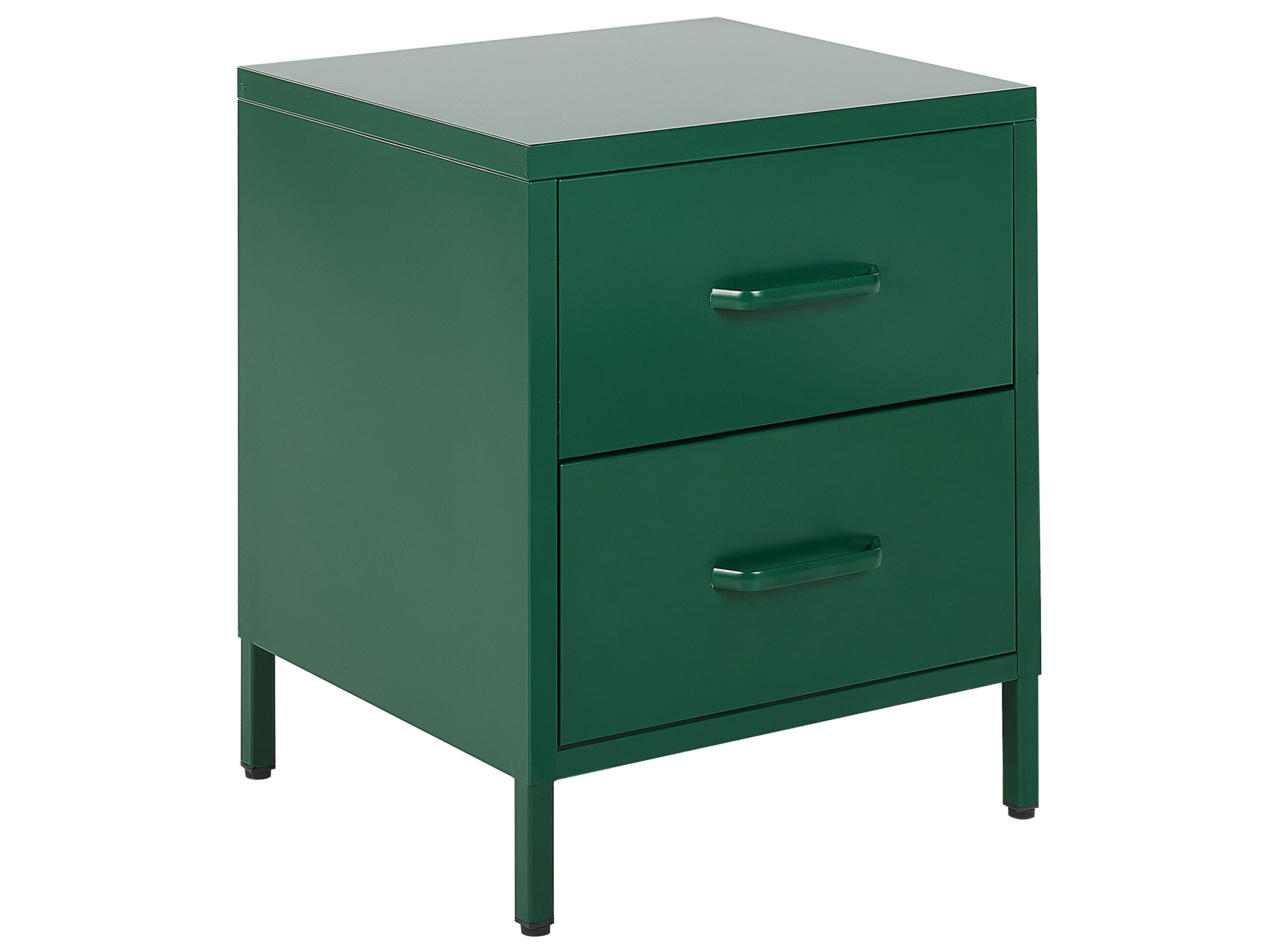 Bedside Table - CREWE 2 Drawer Nightstand Green 43cm