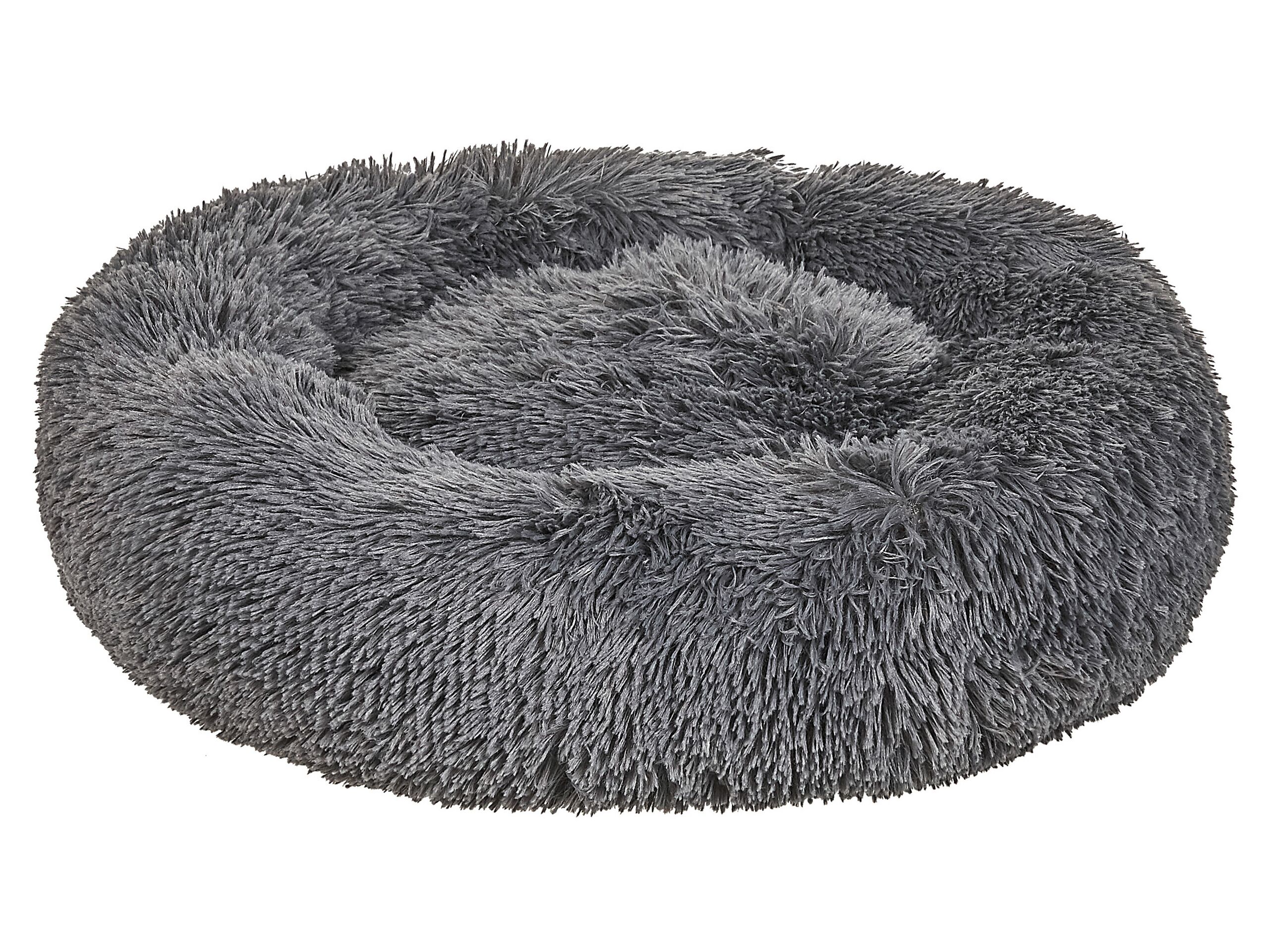 Faux Fur Pet Bed Ã ̧ 60 cm Dark Grey KULU