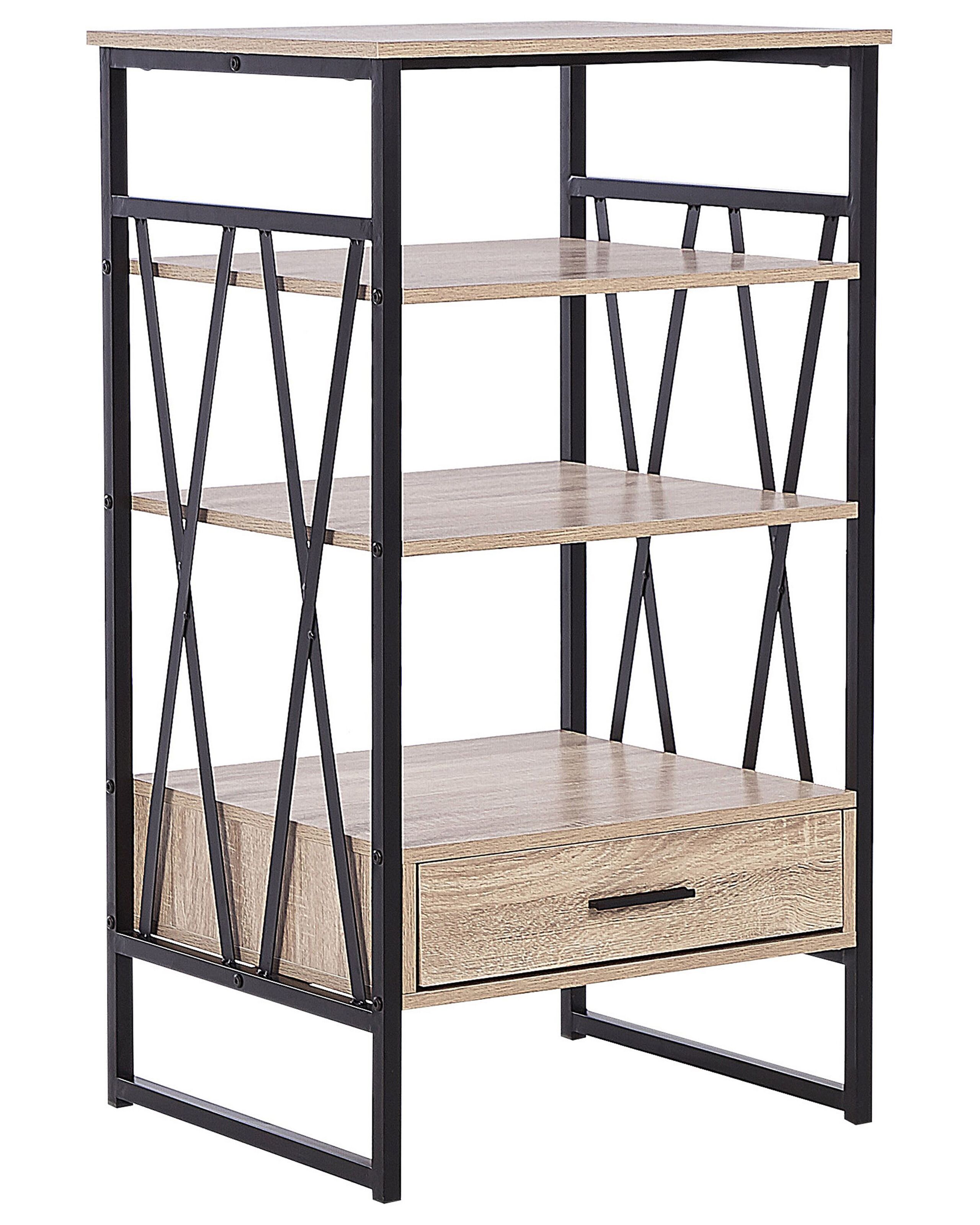 3 Tier Bookshelf Light Wood KEENE