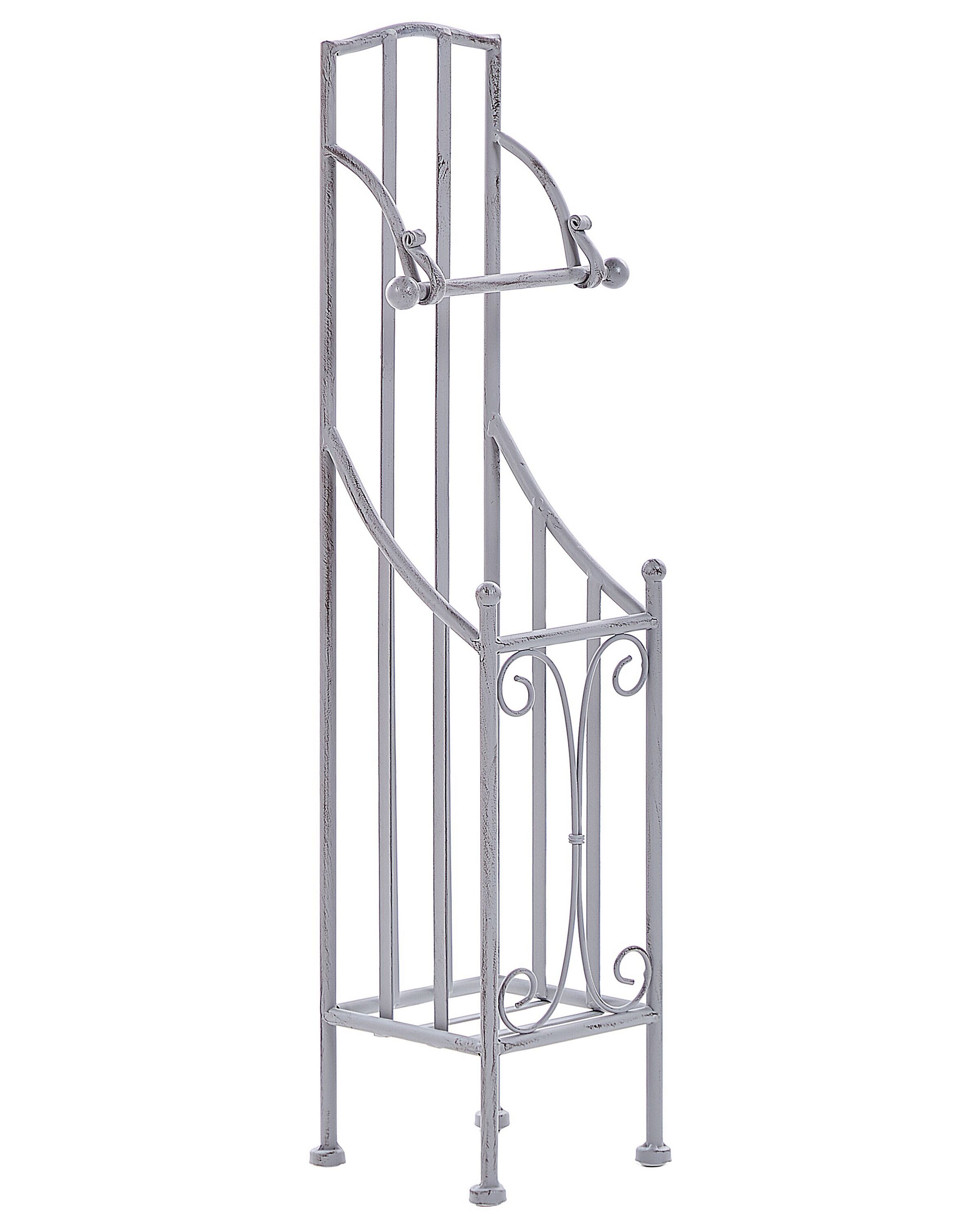 Freestanding Metal Toilet Paper Holder Grey BRISA