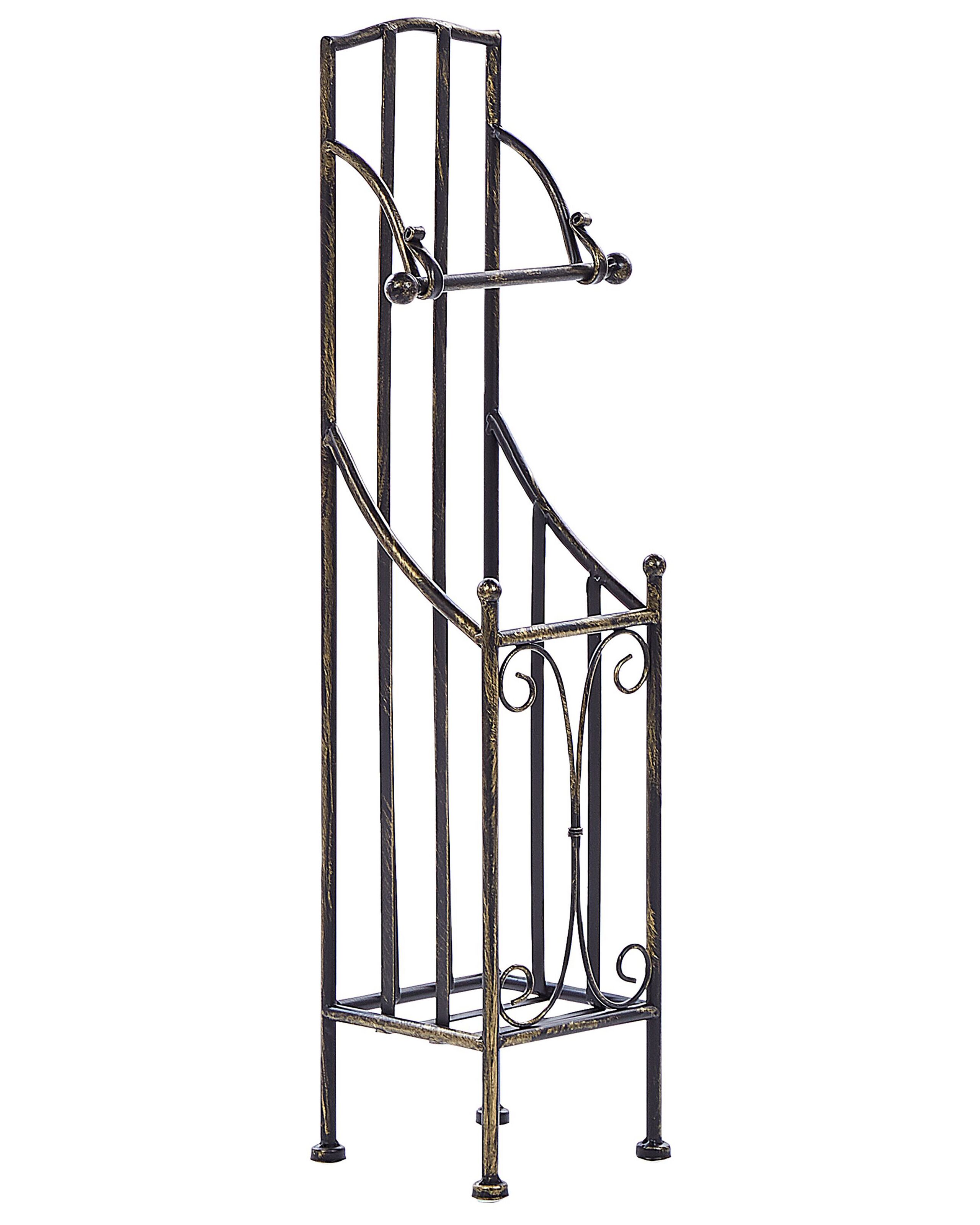 Freestanding Metal Toilet Paper Holder Black BRISA