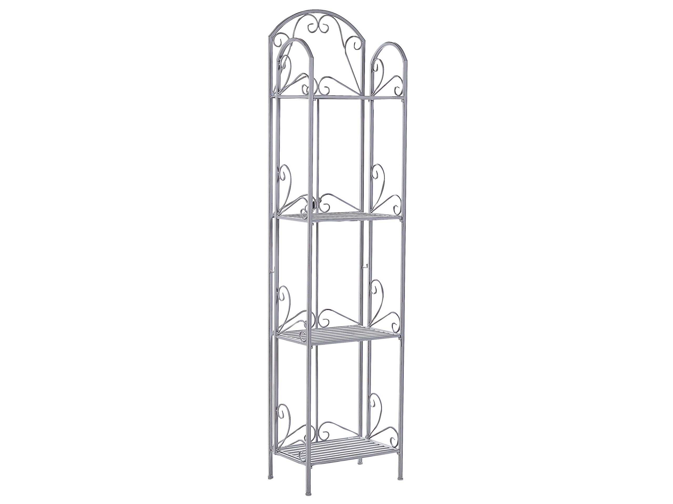 4 Tier Metal Bathroom Shelves Grey VALDIVIA