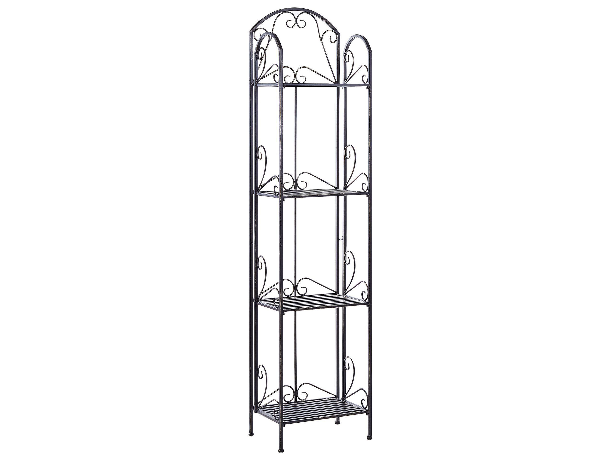 4 Tier Metal Bathroom Shelves Black VALDIVIA