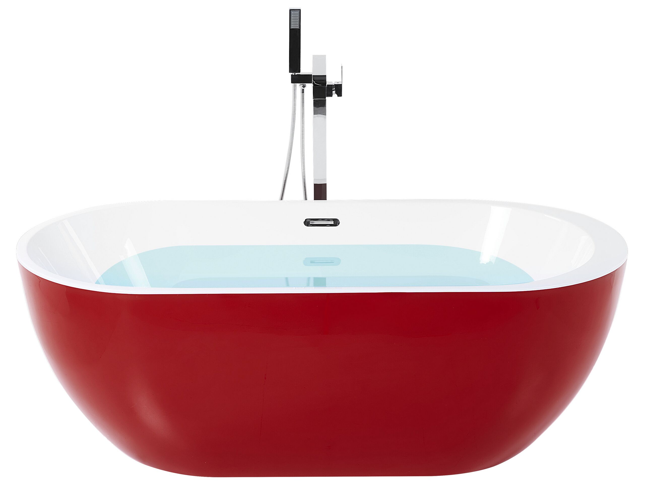 Freestanding Bath 1600 x 750 mm Red NEVIS