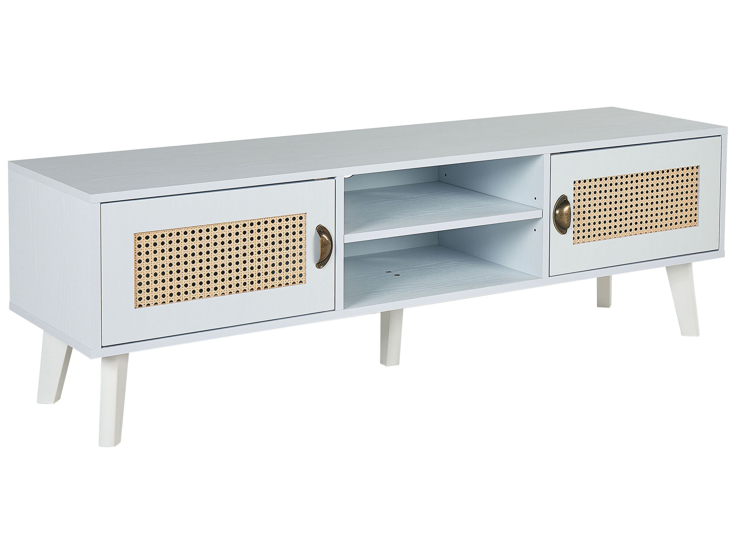 TV Stand White with Beige PARTON