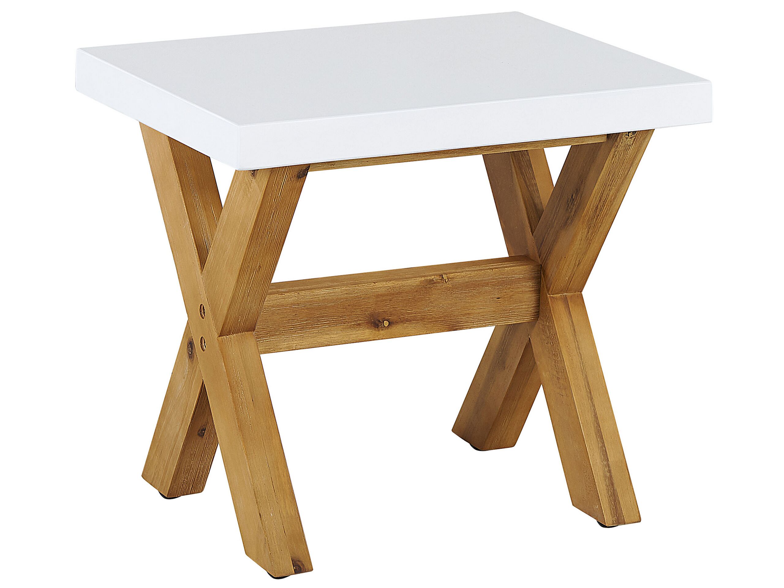 Faux Concrete Garden Stool White OLBIA