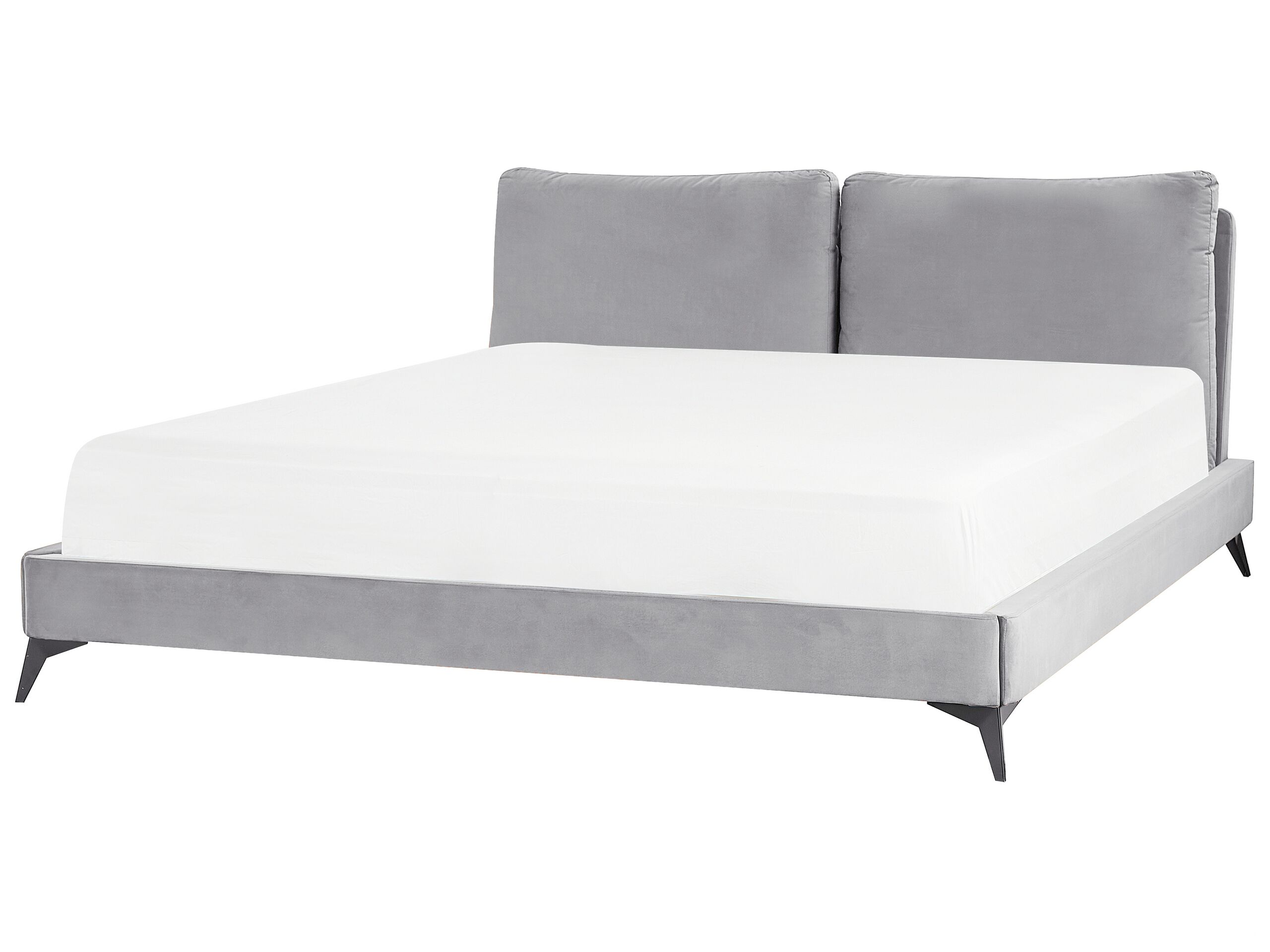 Velvet EU Super King Size Bed Grey MELLE