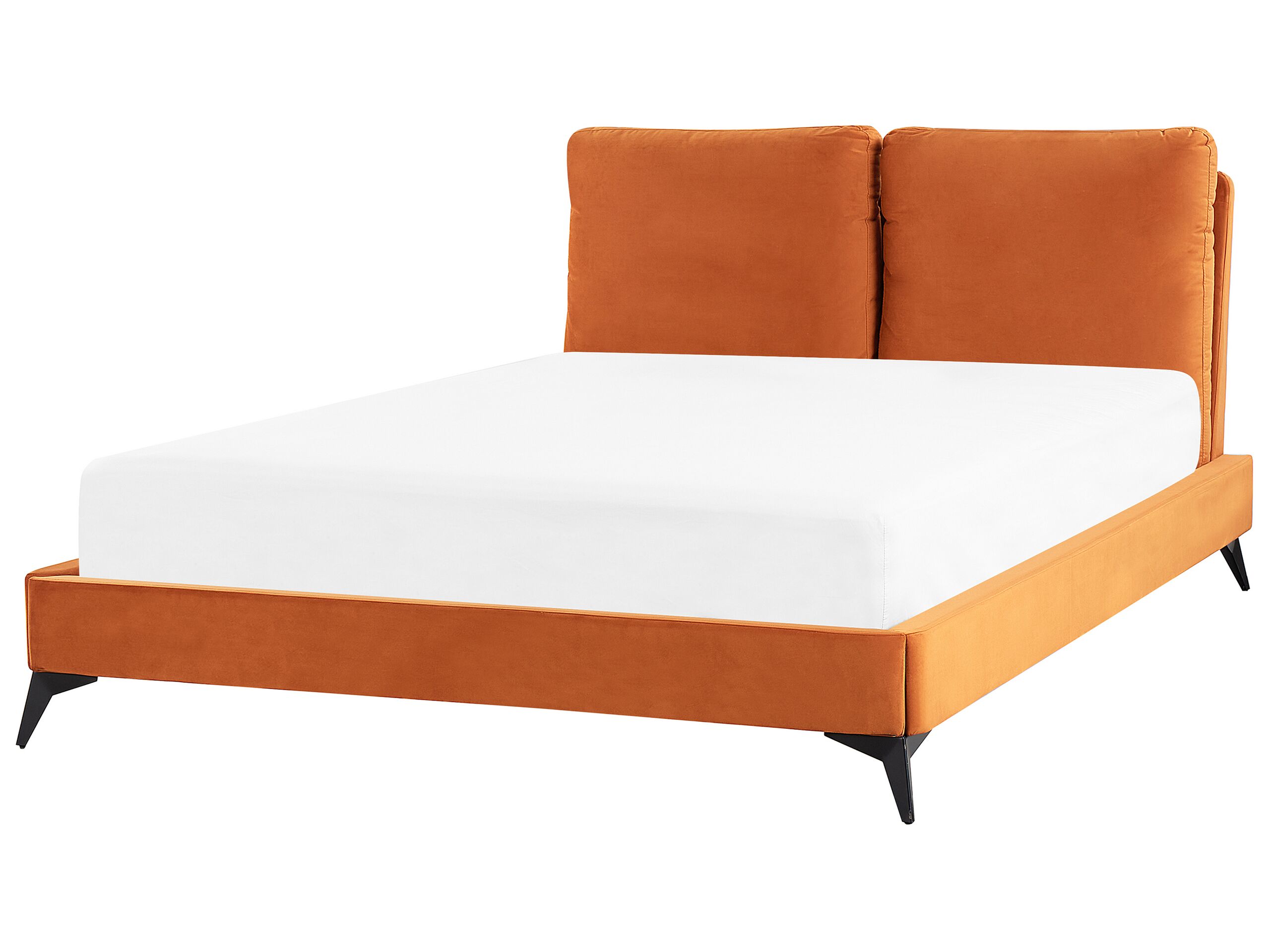Velvet EU Double Size Bed Orange MELLE