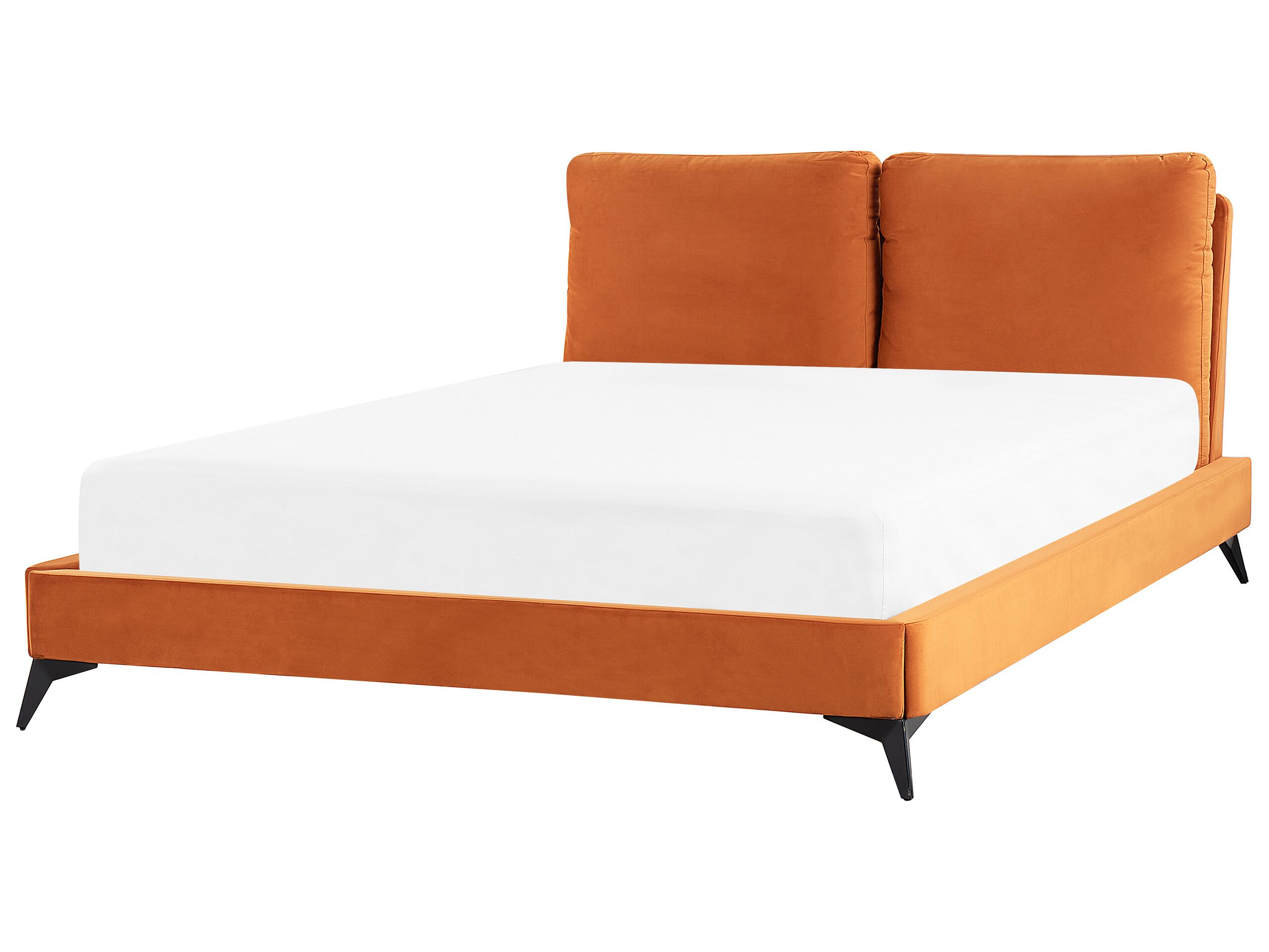Velvet EU King Size Bed Orange MELLE