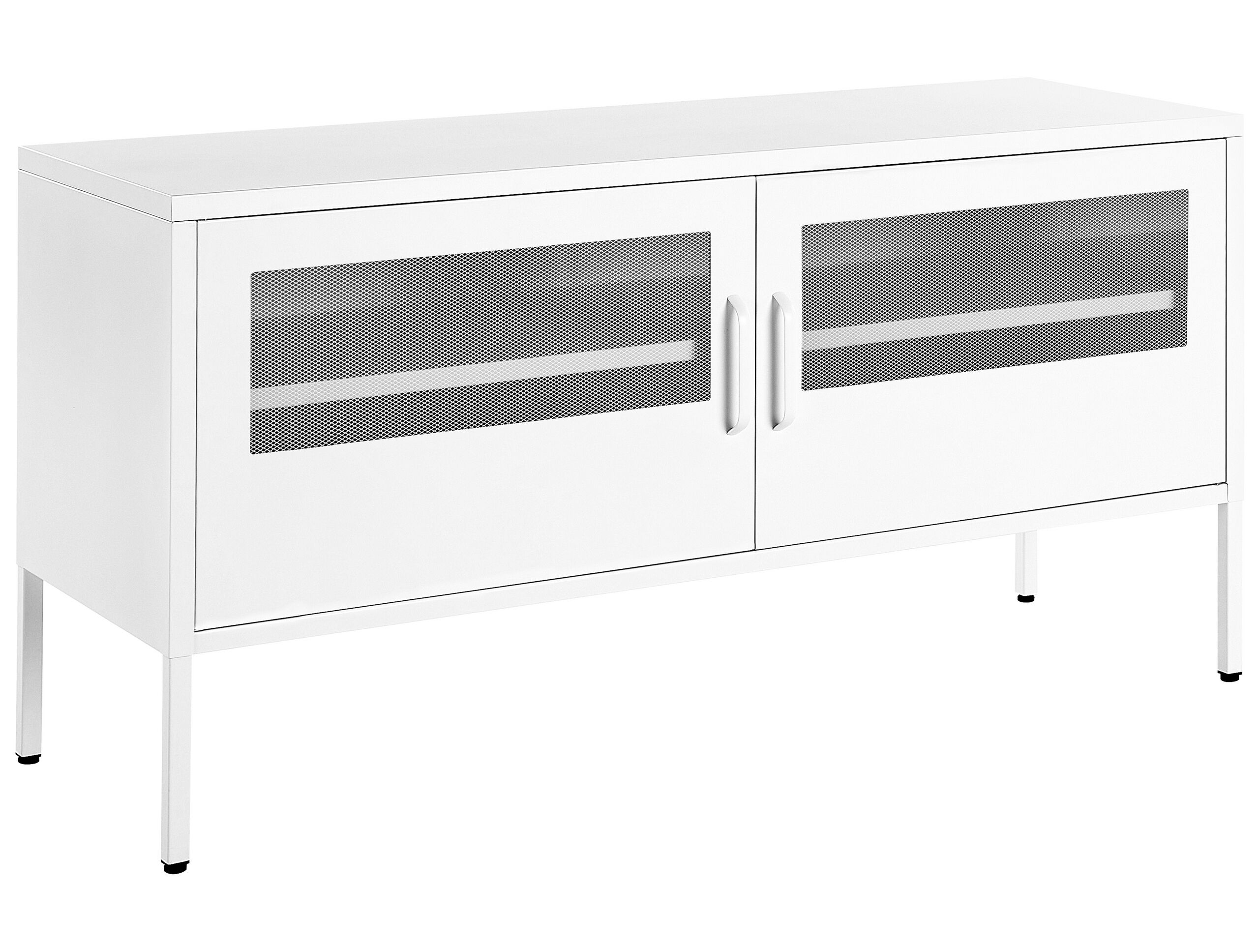 2 Door Metal Sideboard White MORLEY