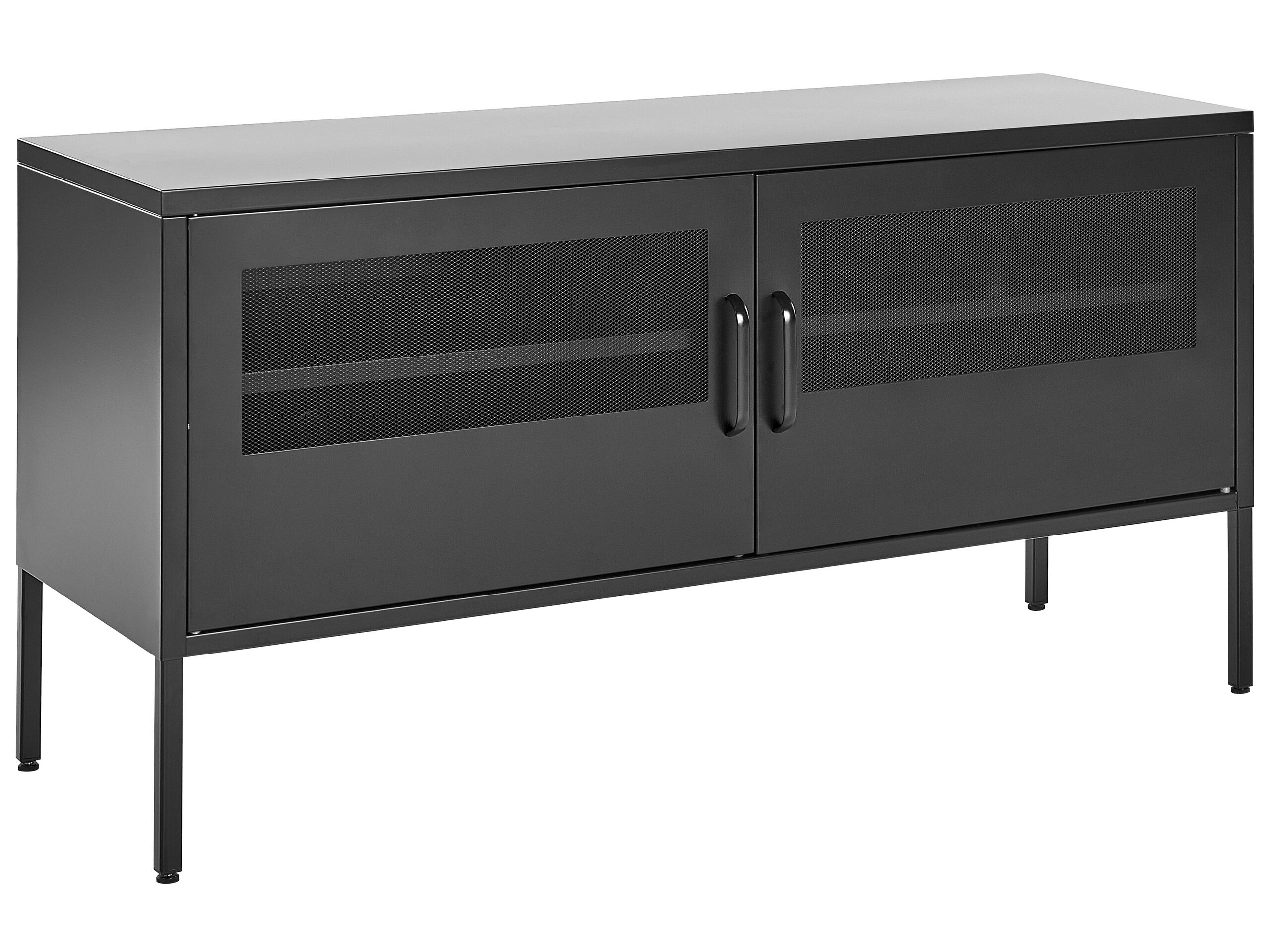 2 Door Metal Sideboard Black MORLEY