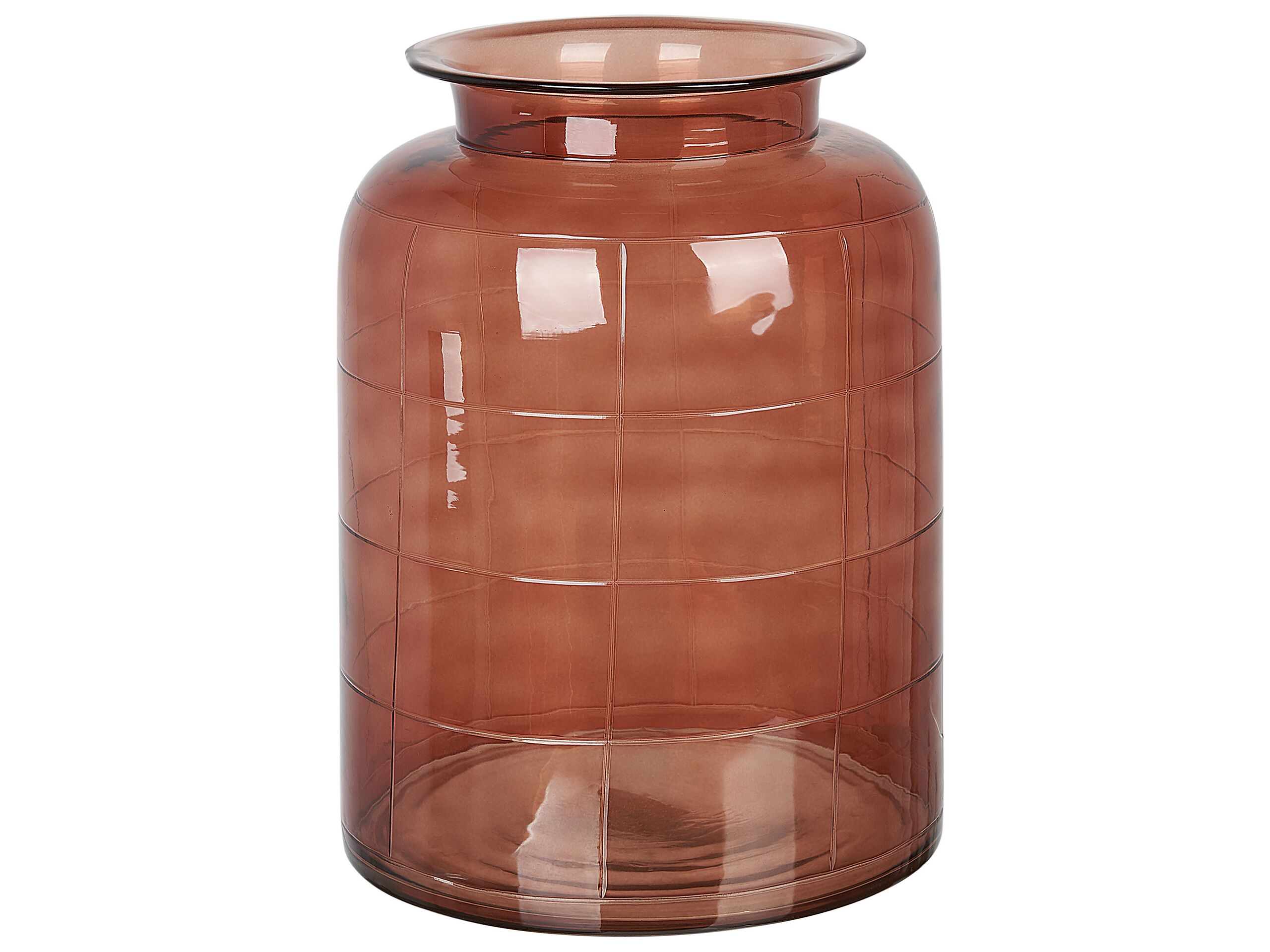 Glass Flower Vase 35 Brown VINDALOO