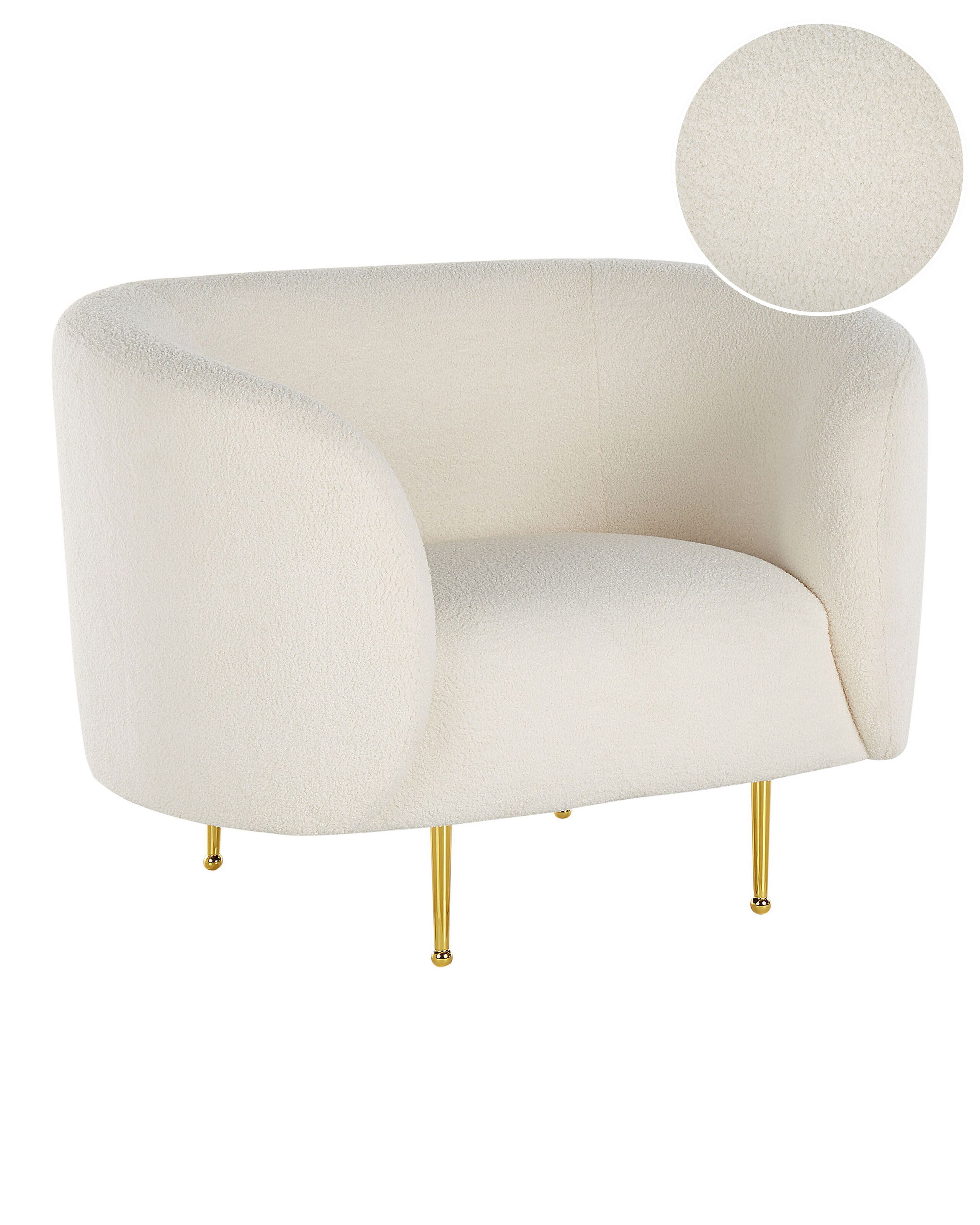 Boucle Armchair White LOEN