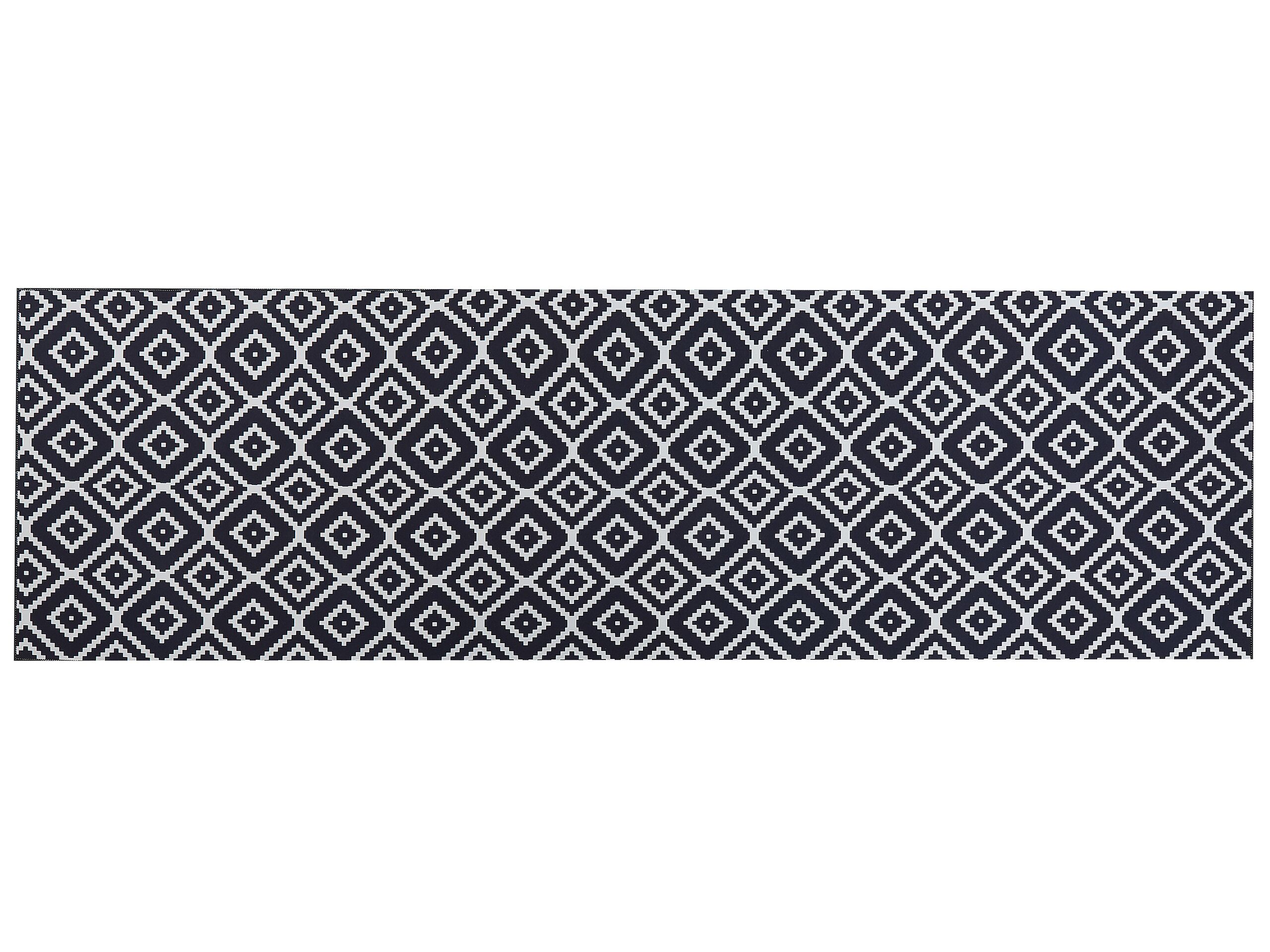 Runner Rug 60x200cm Black and White