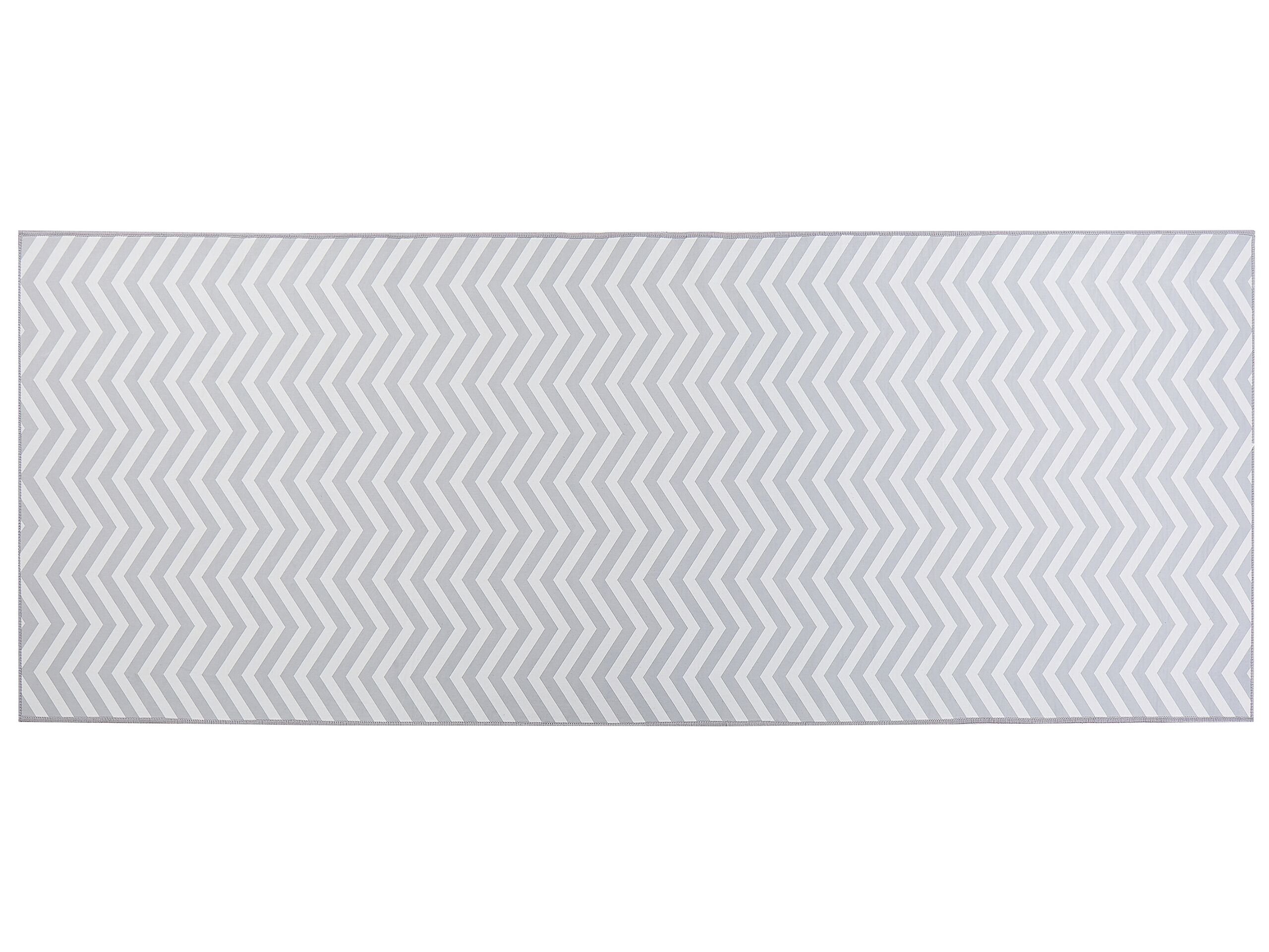 Runner Rug 80x200cmcm White and Grey