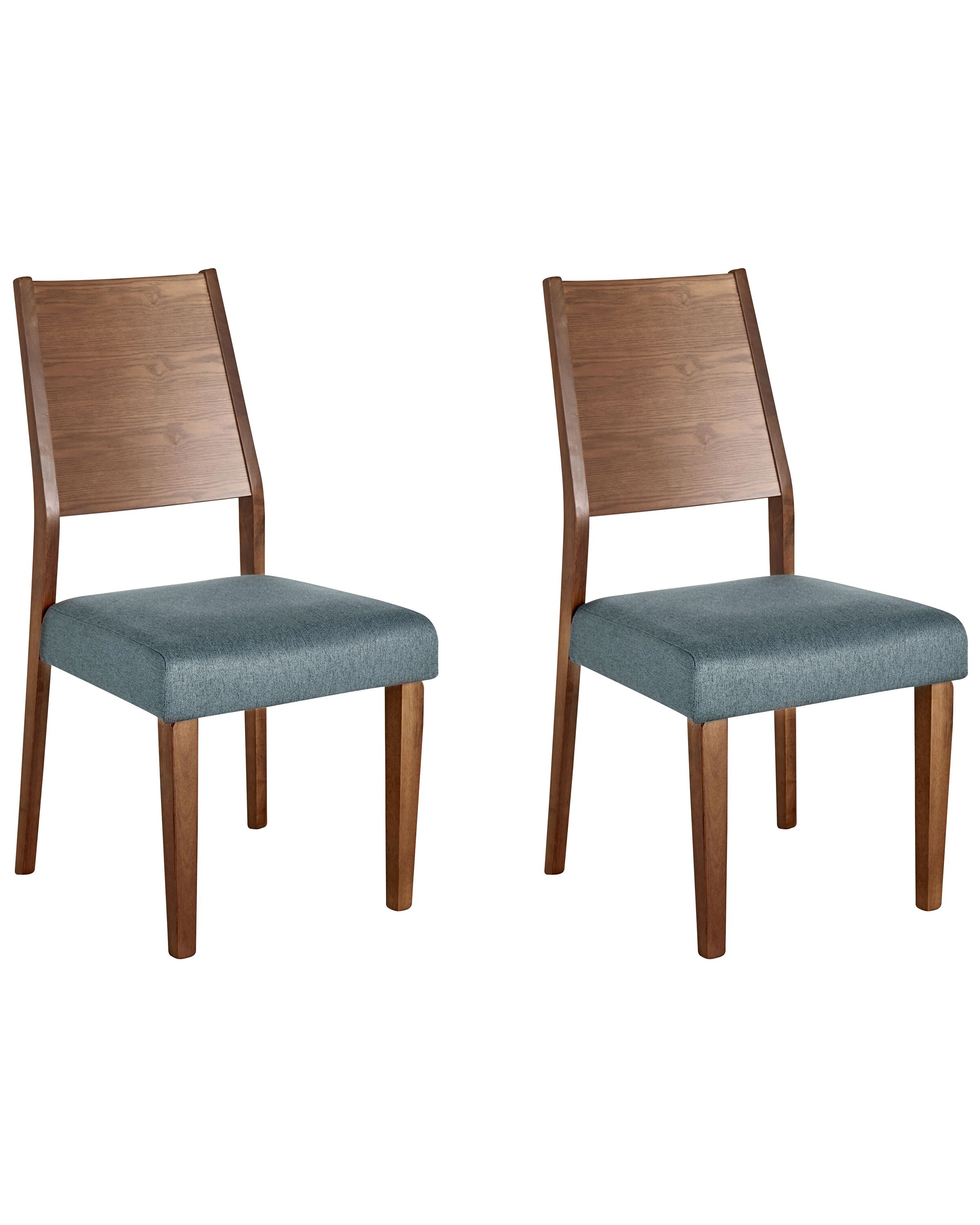 Set of 2 Wooden Dining Chairs Grey ELMIRA
