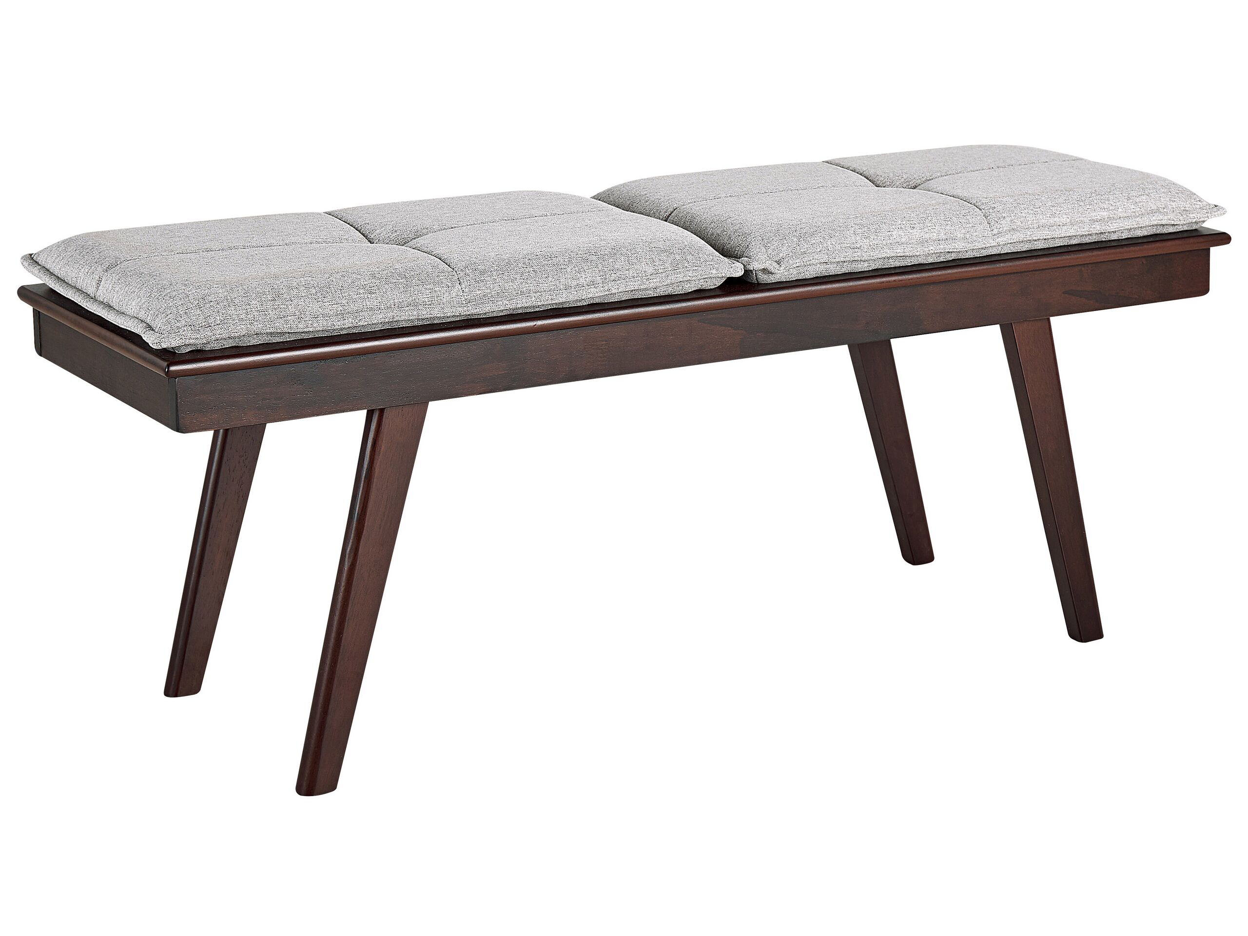 Dining Bench with Cushions Dark Wood EXTON