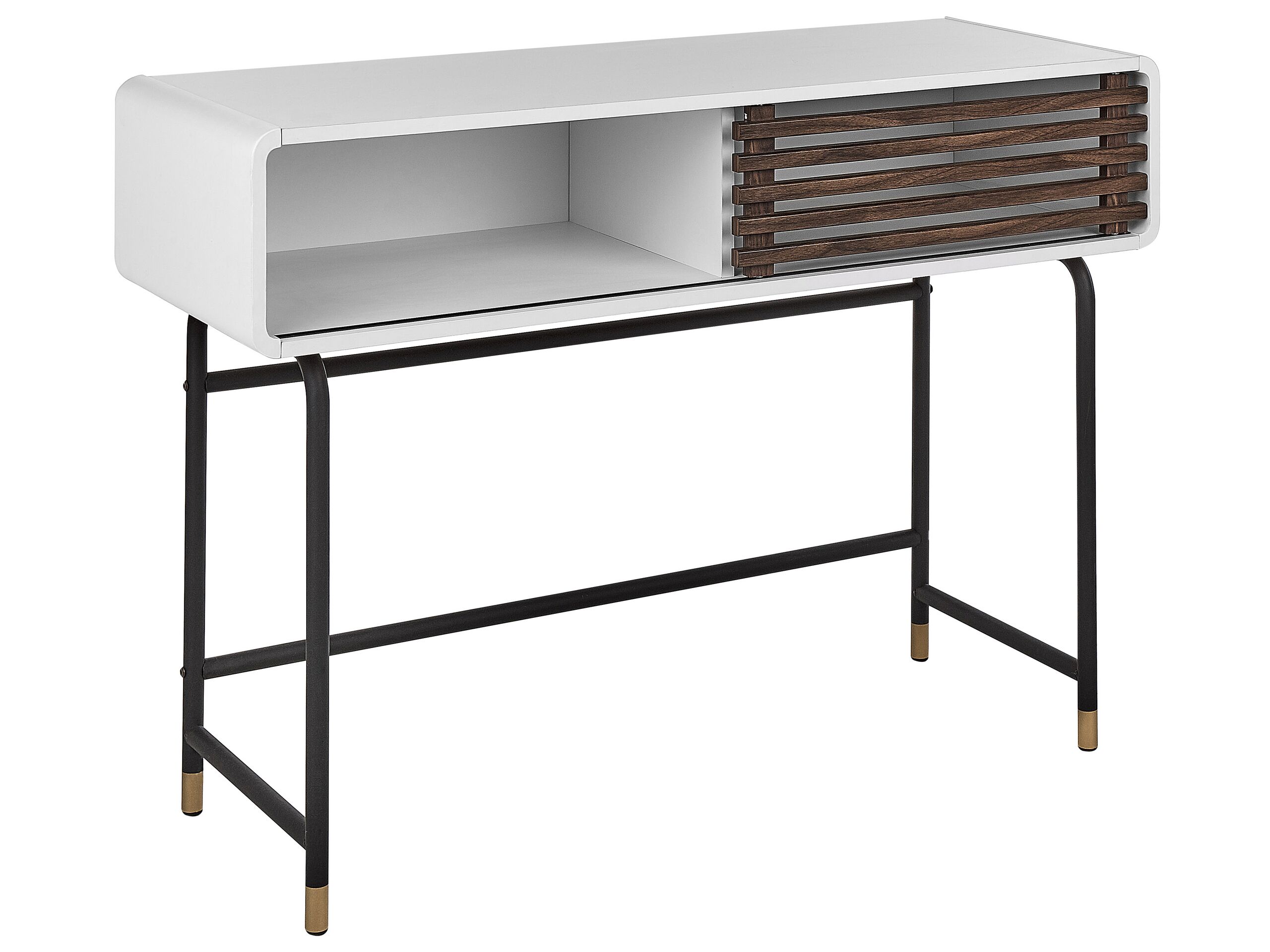 Console Table White and Dark Wood RIFLE