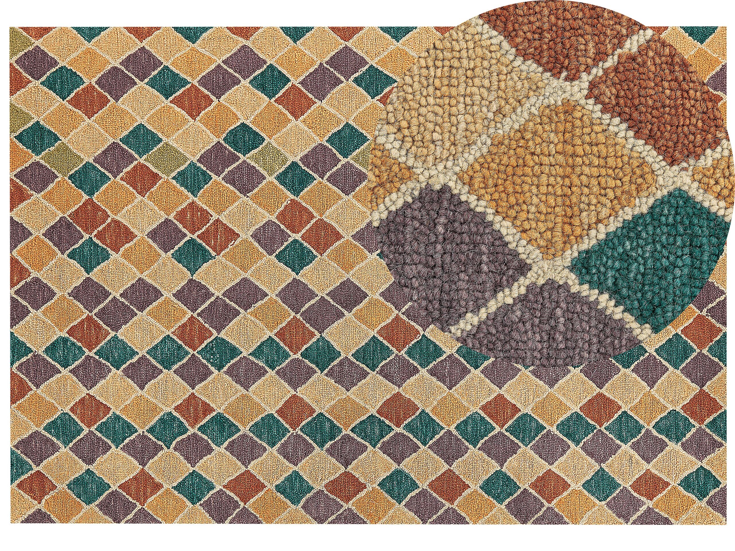 Wool Area Rug 160x230cm Multicolour