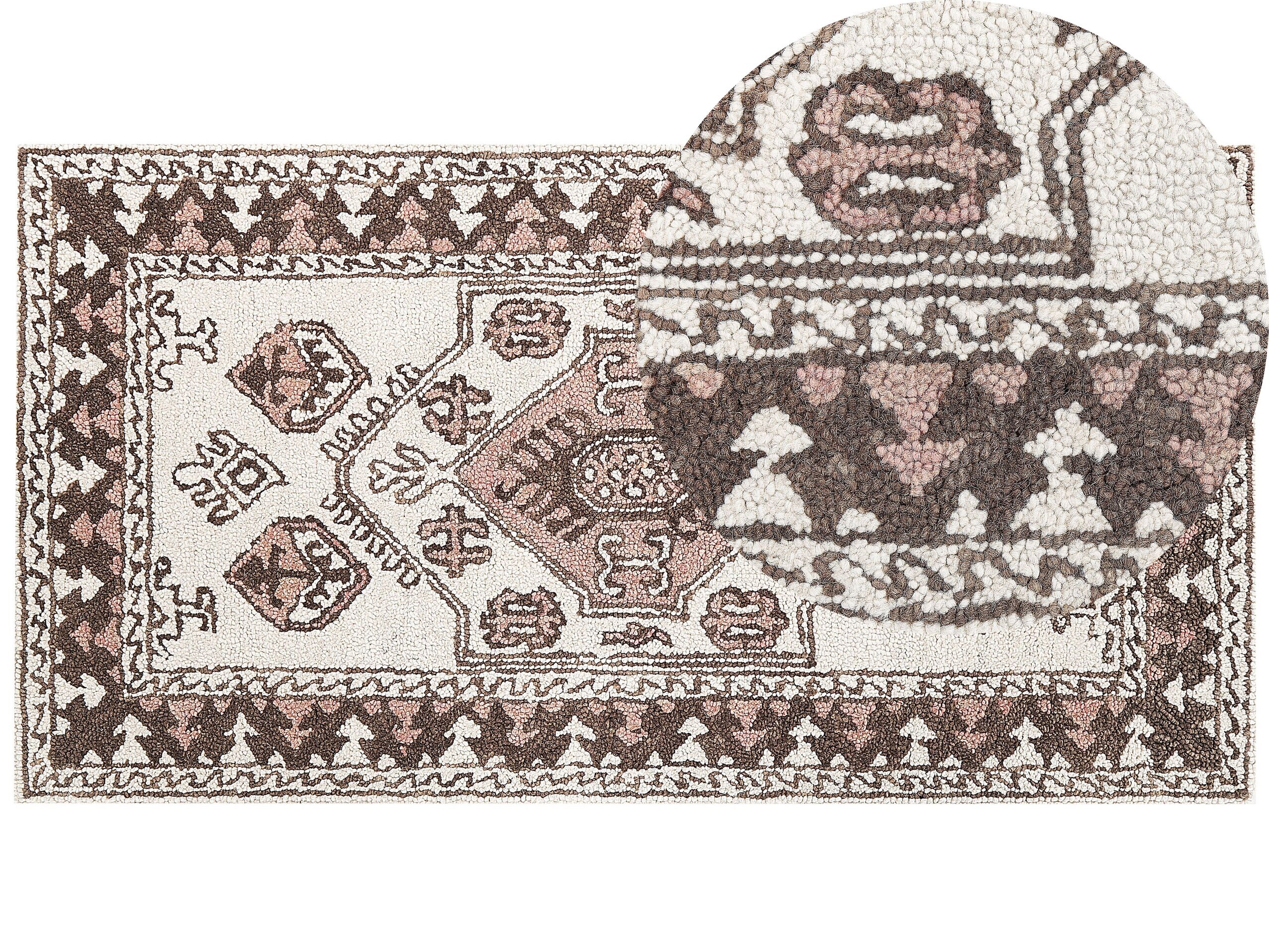 Wool Area Rug 80x150cm Multicolour