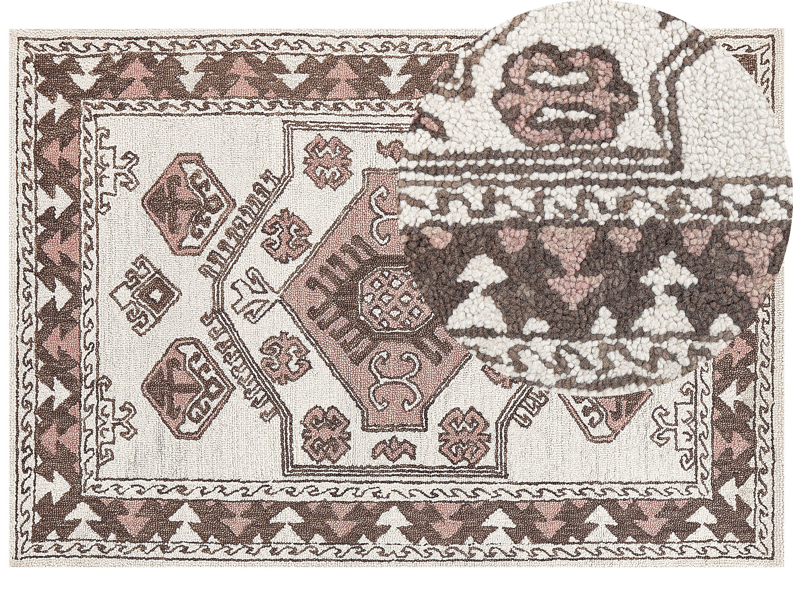 Wool Area Rug 160x230cm Multicolour