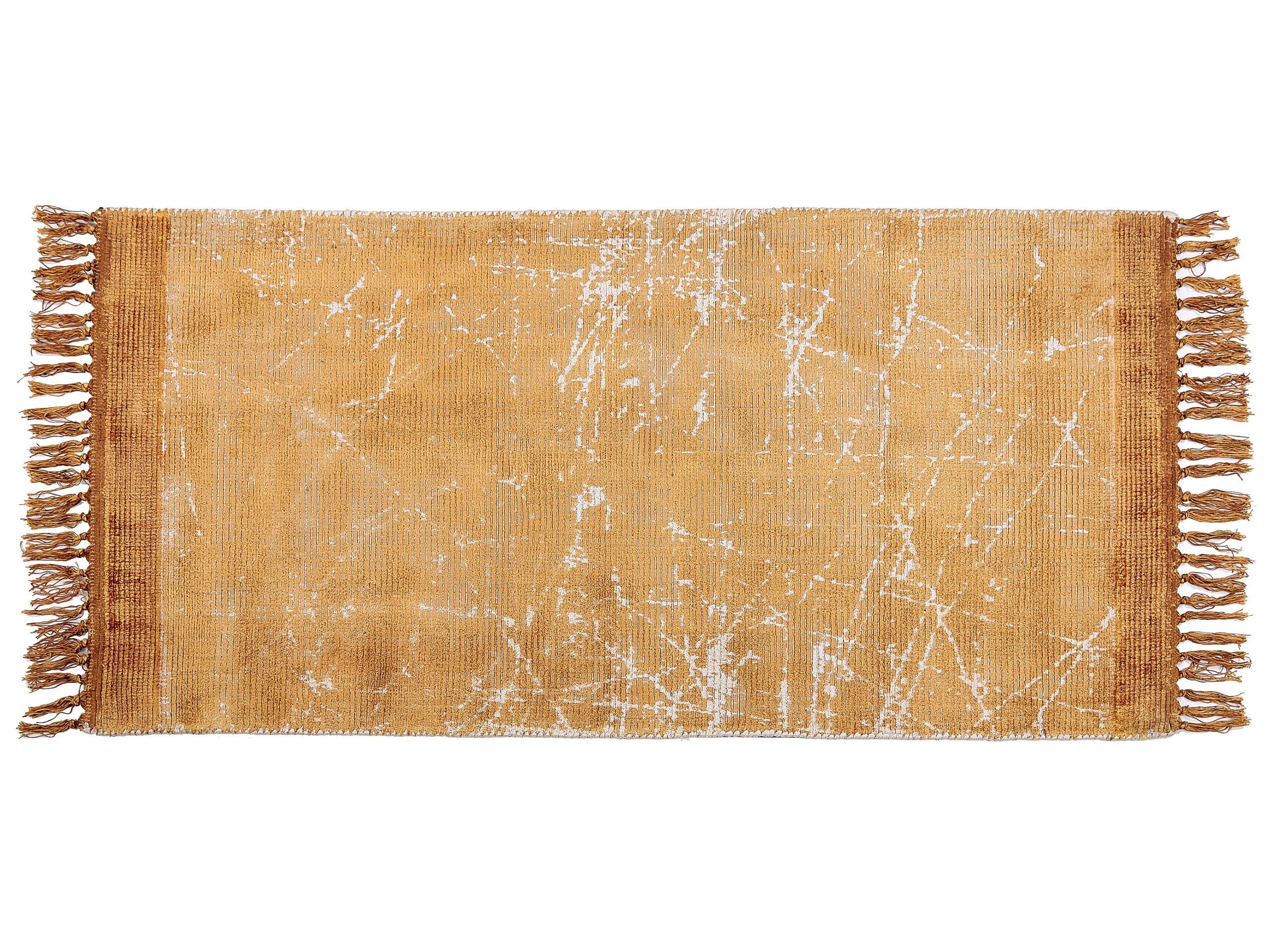 Viscose Area Rug 80x150cm Orange