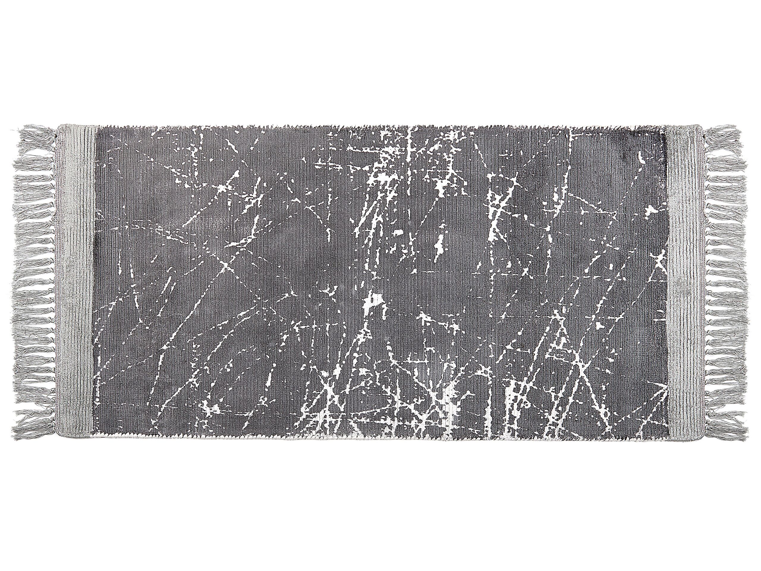 Viscose Area Rug 80x150cm Grey