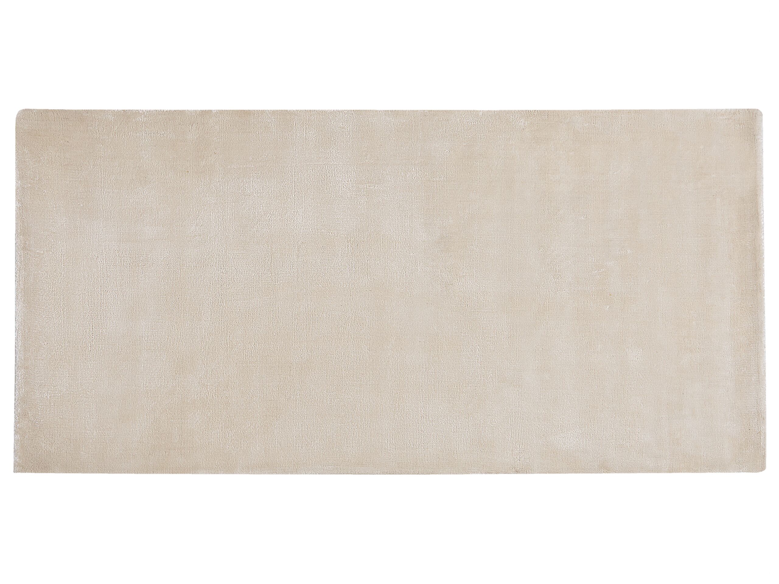 Viscose Area Rug 80x150cm Light Beige