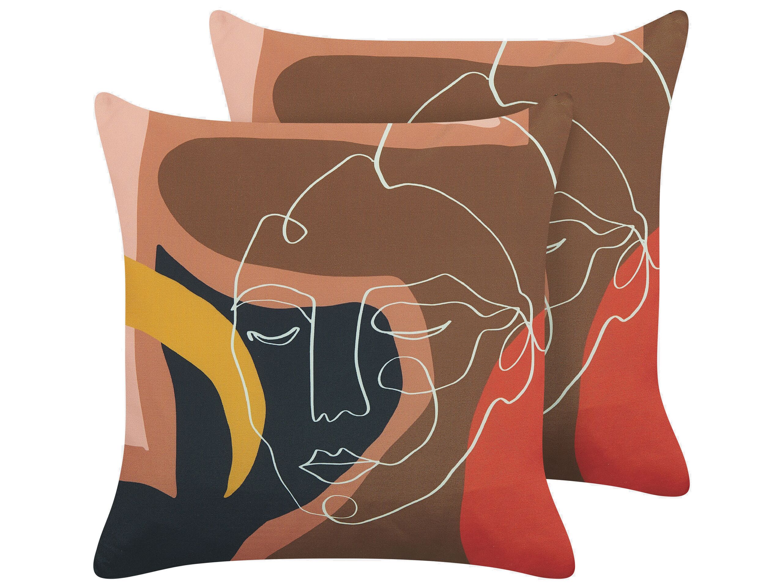 Set of 2 Cushions 45x45cm Multicolour