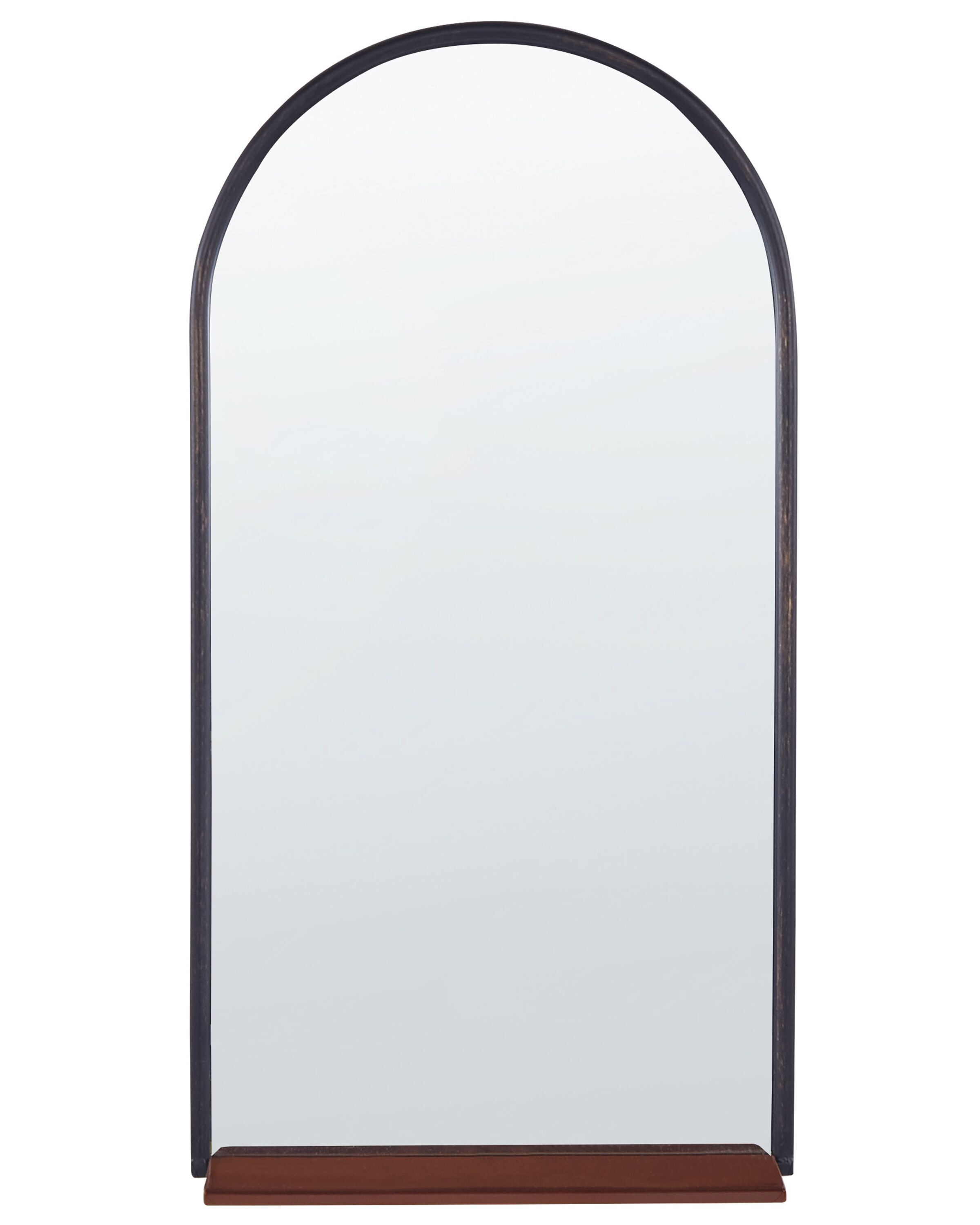 Wall Mirror with Shelf 40x67cm Black and Copper