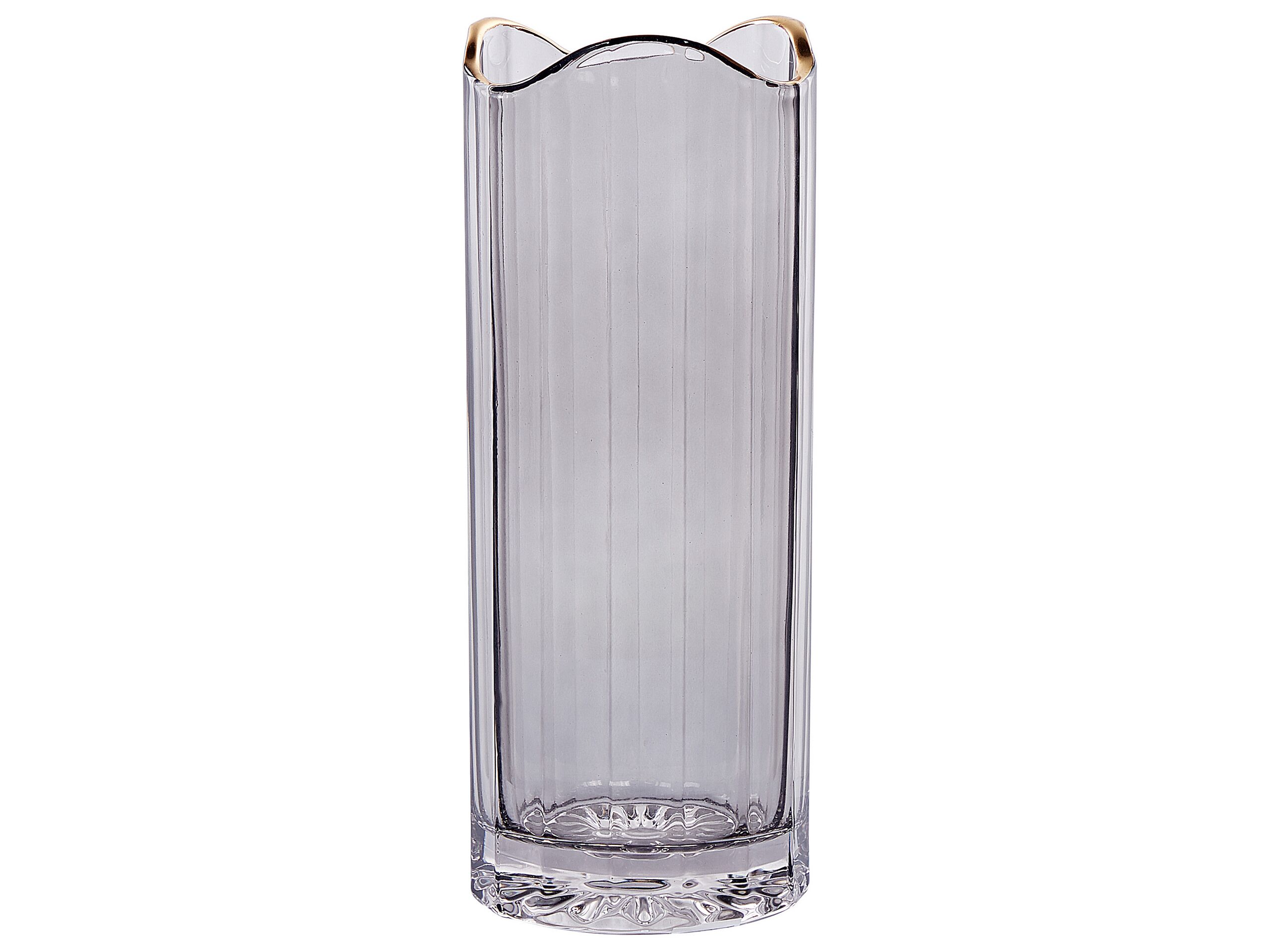 Glass Flower Vase 30 Grey Gold PERDIKI