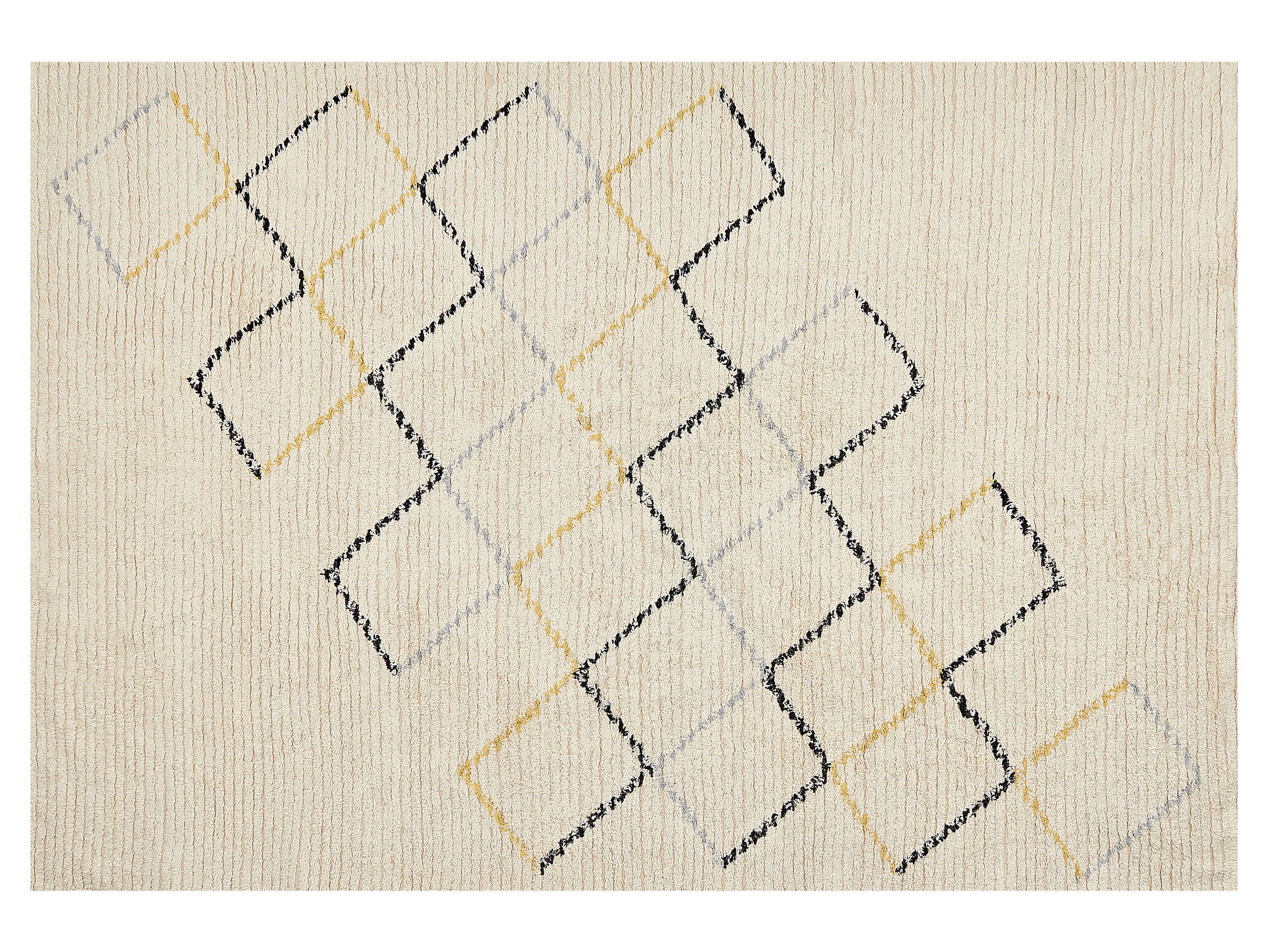 Cotton Area Rug 140x200cm Beige