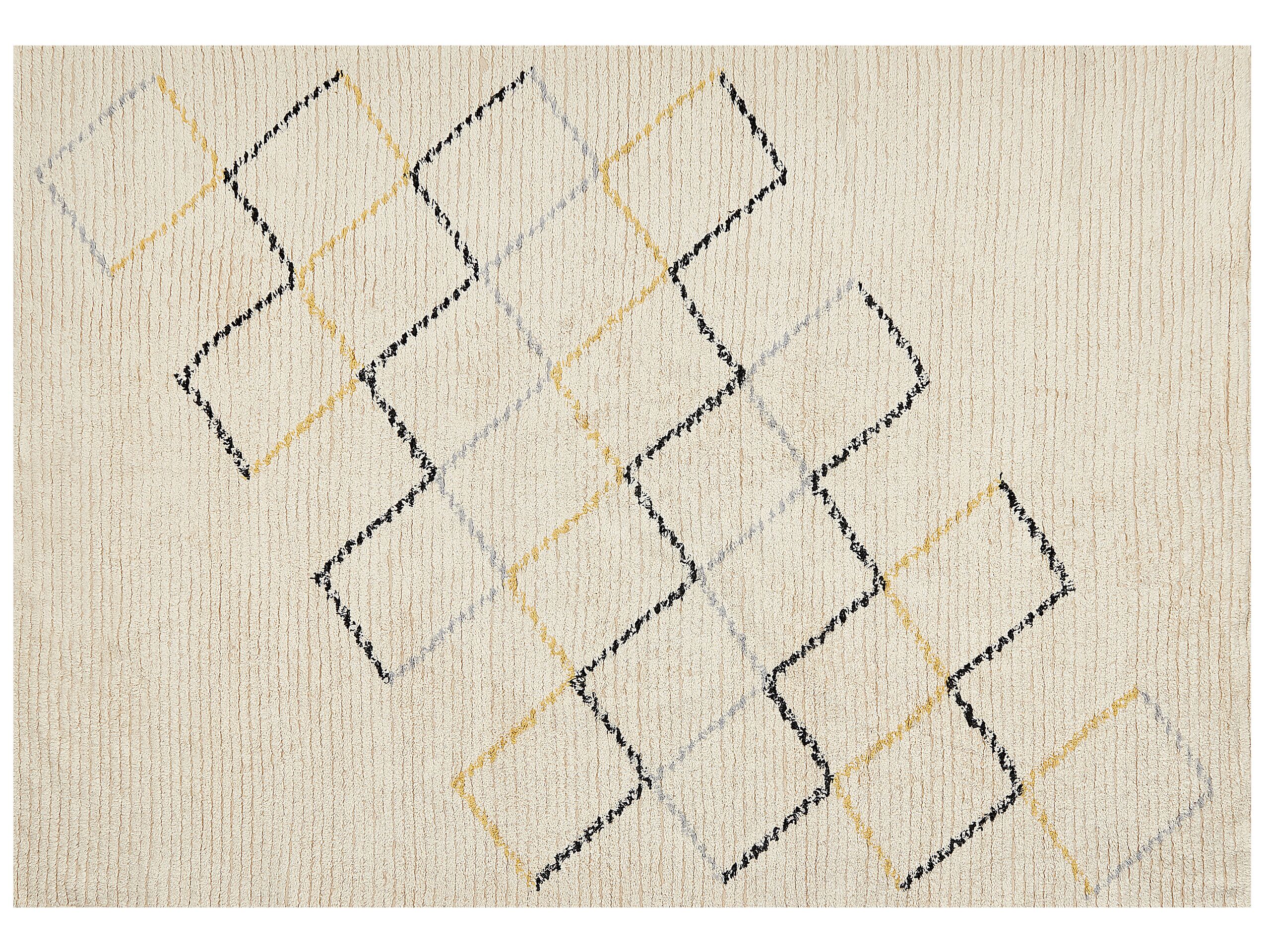 Cotton Area Rug 160x230cm Beige