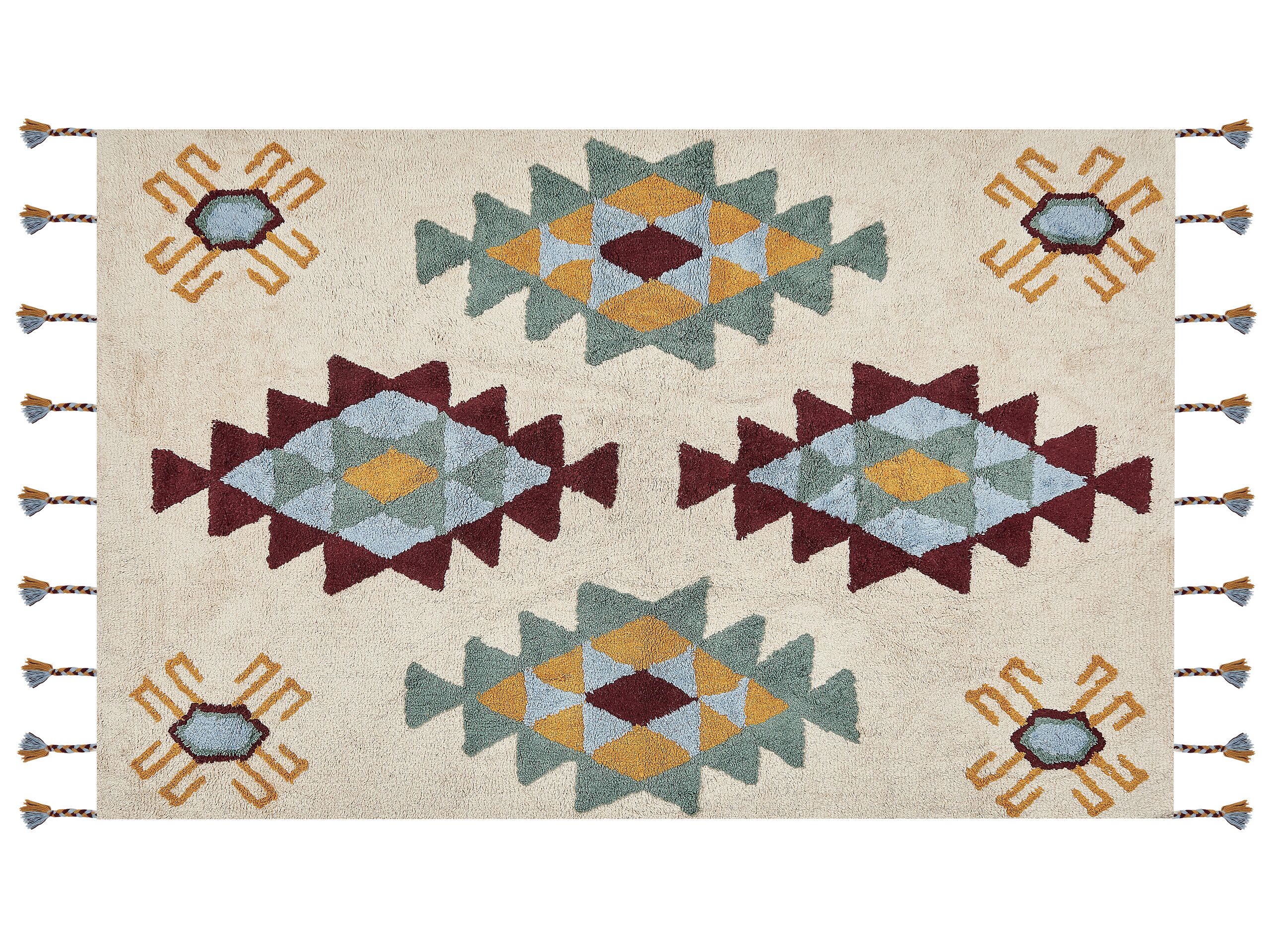 Cotton Area Rug 140x200cm Multicolour
